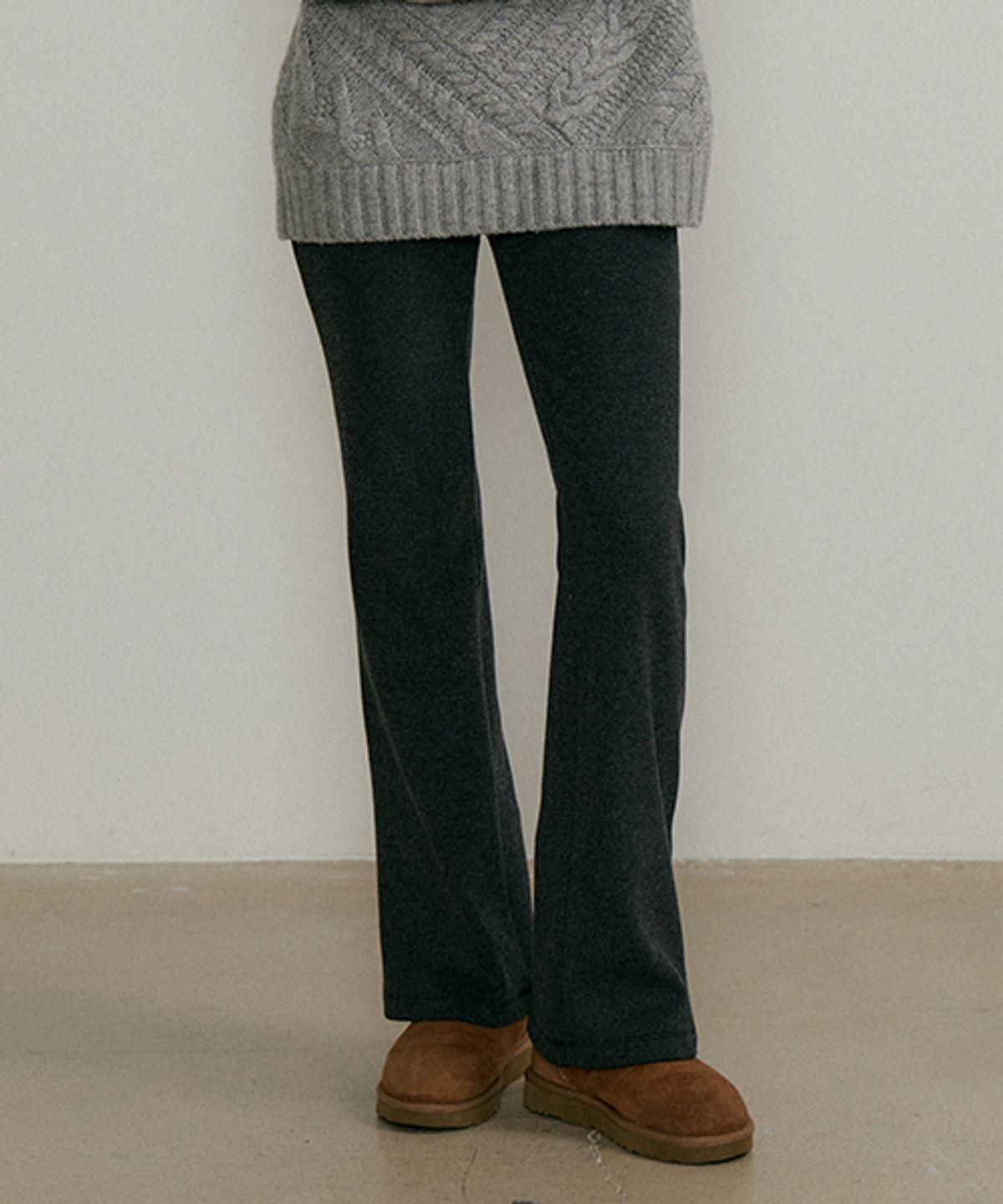 링서울(LINGSEOUL) fleece banded pants-gray