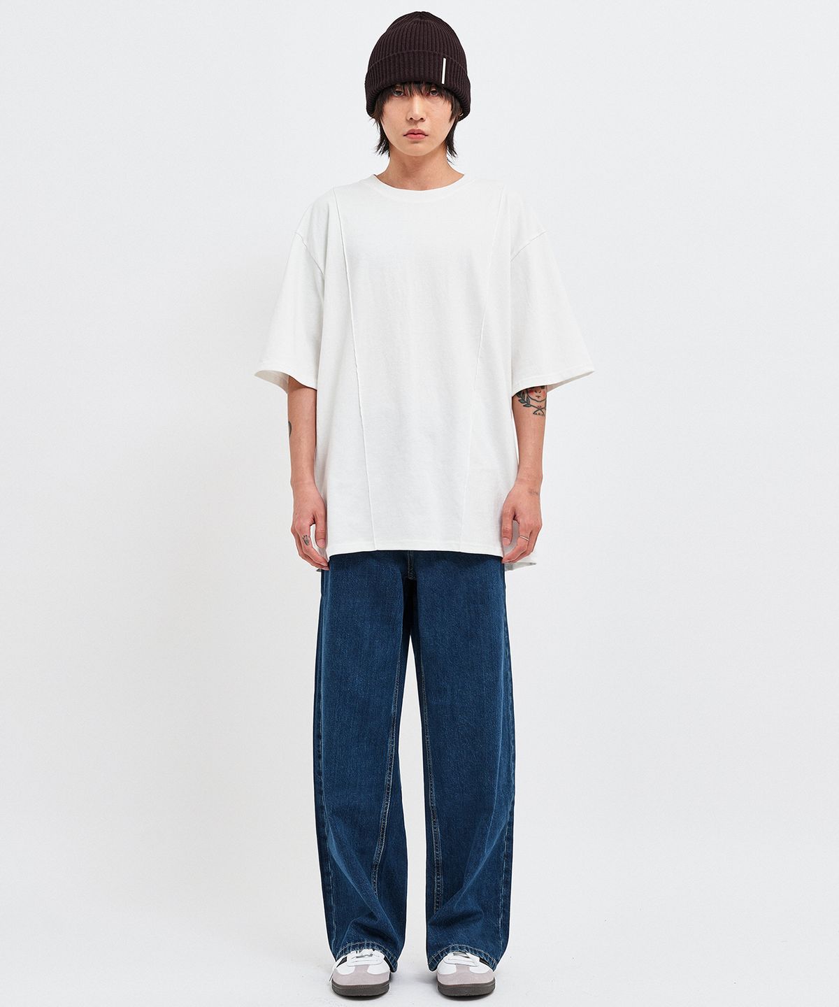 씨웨어 바이 더 지니어스(C WEAR BY THE GENIUS) 와이드 데님 팬츠 블루