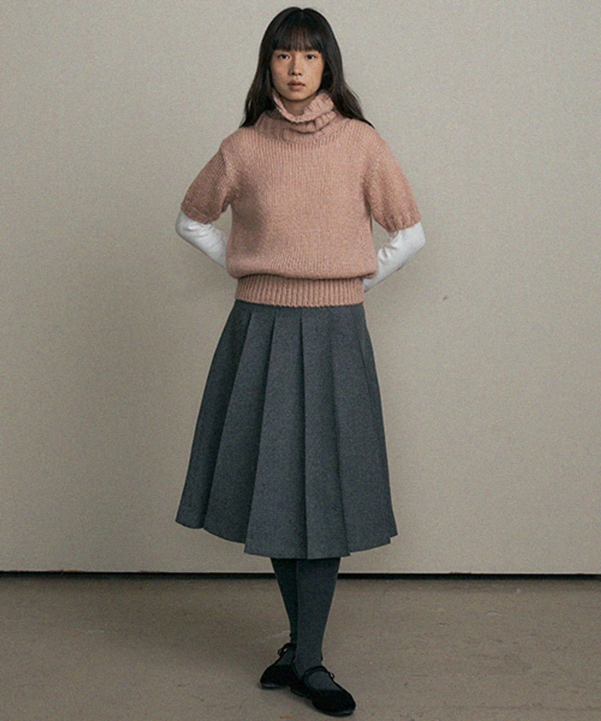 링서울(LINGSEOUL) mohair turtleneck knit -pink