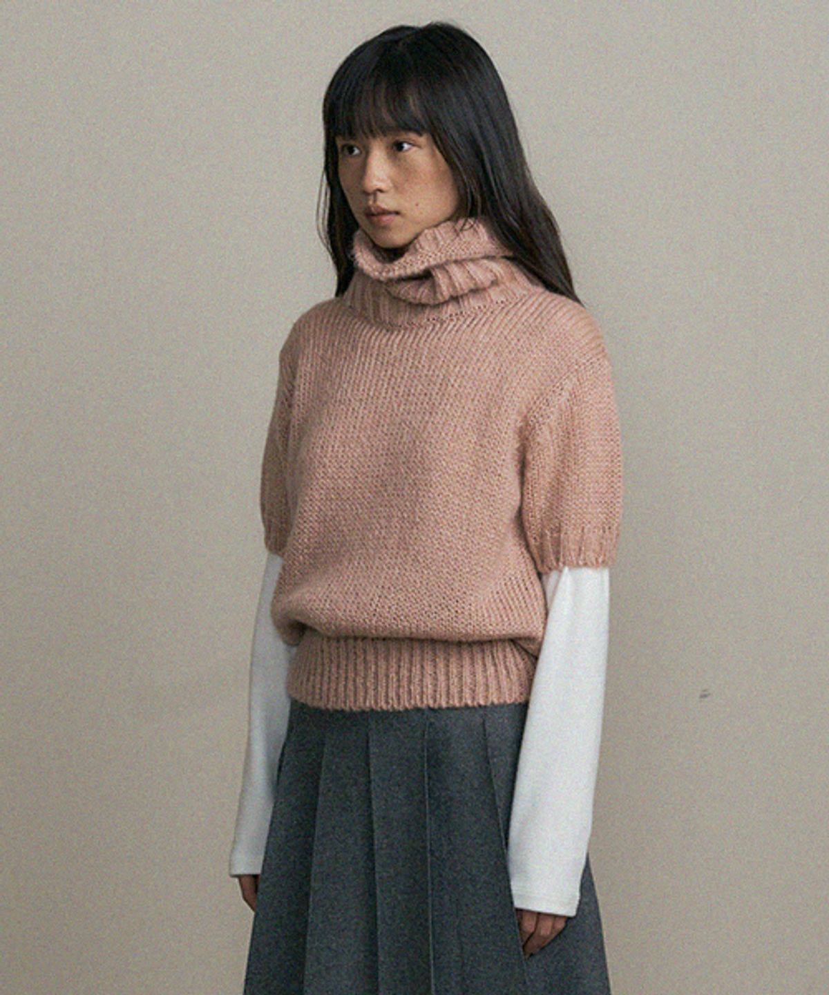 링서울(LINGSEOUL) mohair turtleneck knit -pink