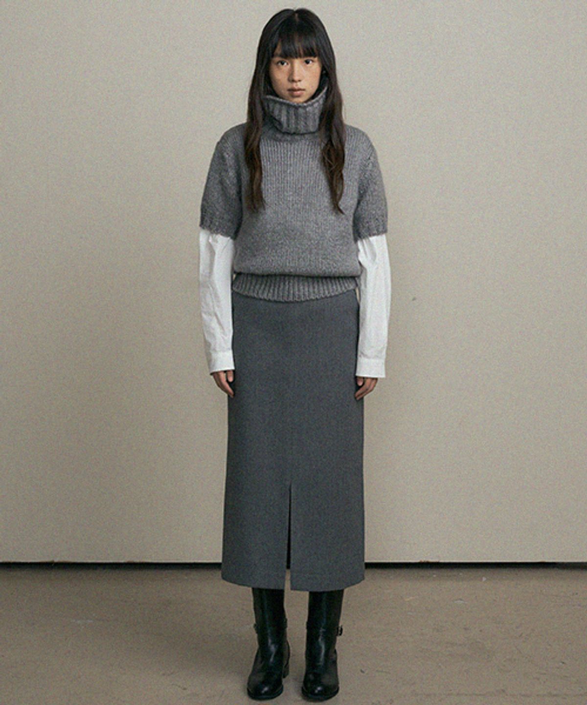 링서울(LINGSEOUL) mohair turtleneck knit -gray
