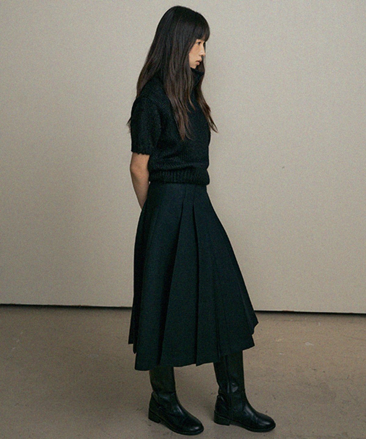 링서울(LINGSEOUL) mohair turtleneck knit -black