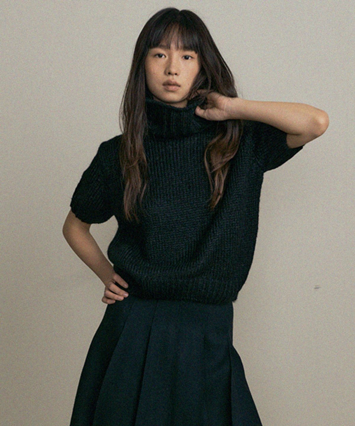 링서울(LINGSEOUL) mohair turtleneck knit -black