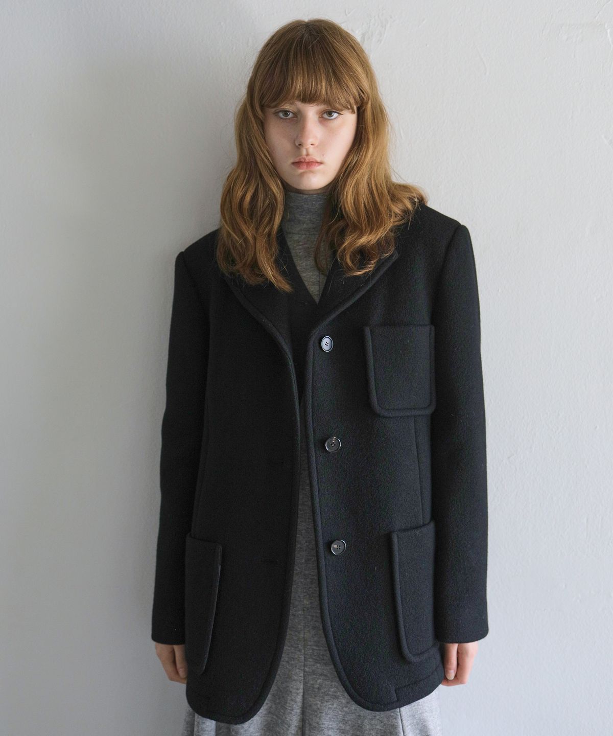 폴앤앨리스(PAUL&ALICE) WOOL BLAZER COAT / BLACK