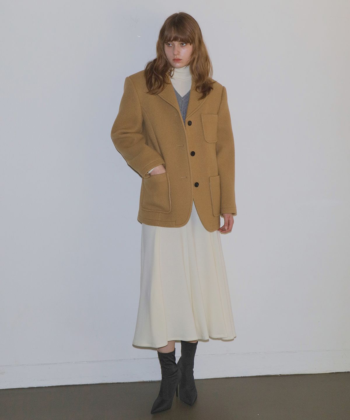 폴앤앨리스(PAUL&ALICE) WOOL BLAZER COAT / CAMEL