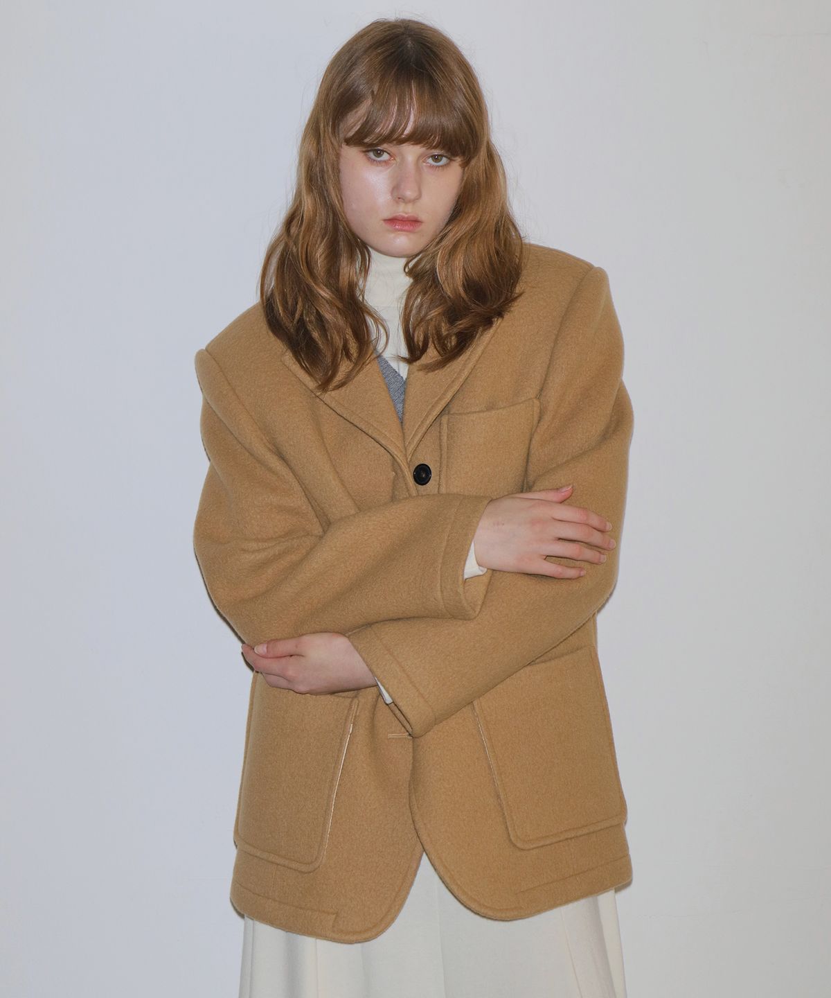 폴앤앨리스(PAUL&ALICE) WOOL BLAZER COAT / CAMEL
