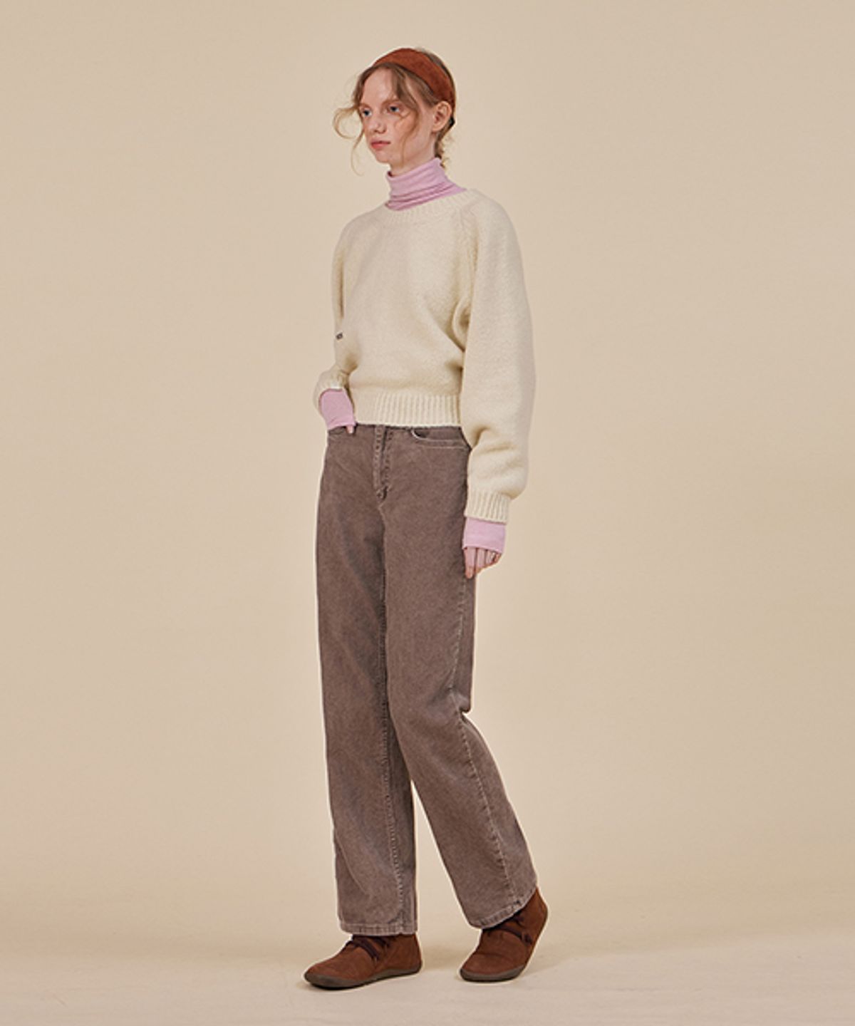 헤인트(HAINT) 벨르코듀로이와이드팬츠_8COLORS_BROWN