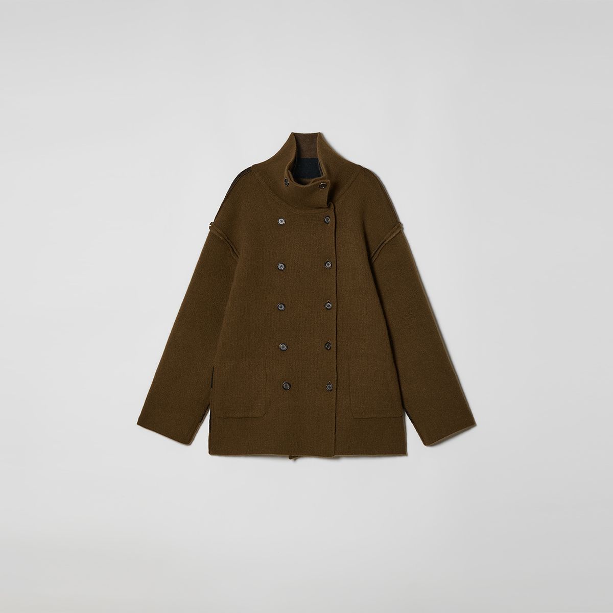 솔티페블(SALTY PEBBLE) REVERSIBLE STRIPE COAT [BROWN]