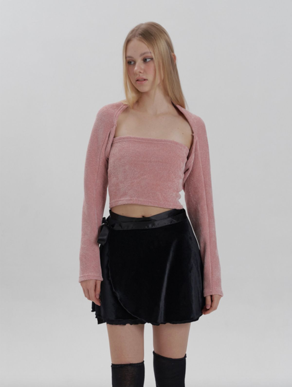 카인더베이비(KINDABABY) aileen knit top & bolero set - indi pink