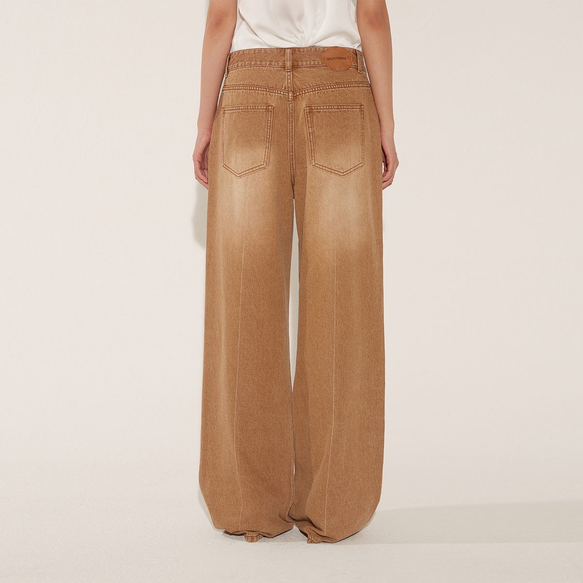 솔티페블(SALTY PEBBLE) COLOR DYEING JEAN [BROWN]
