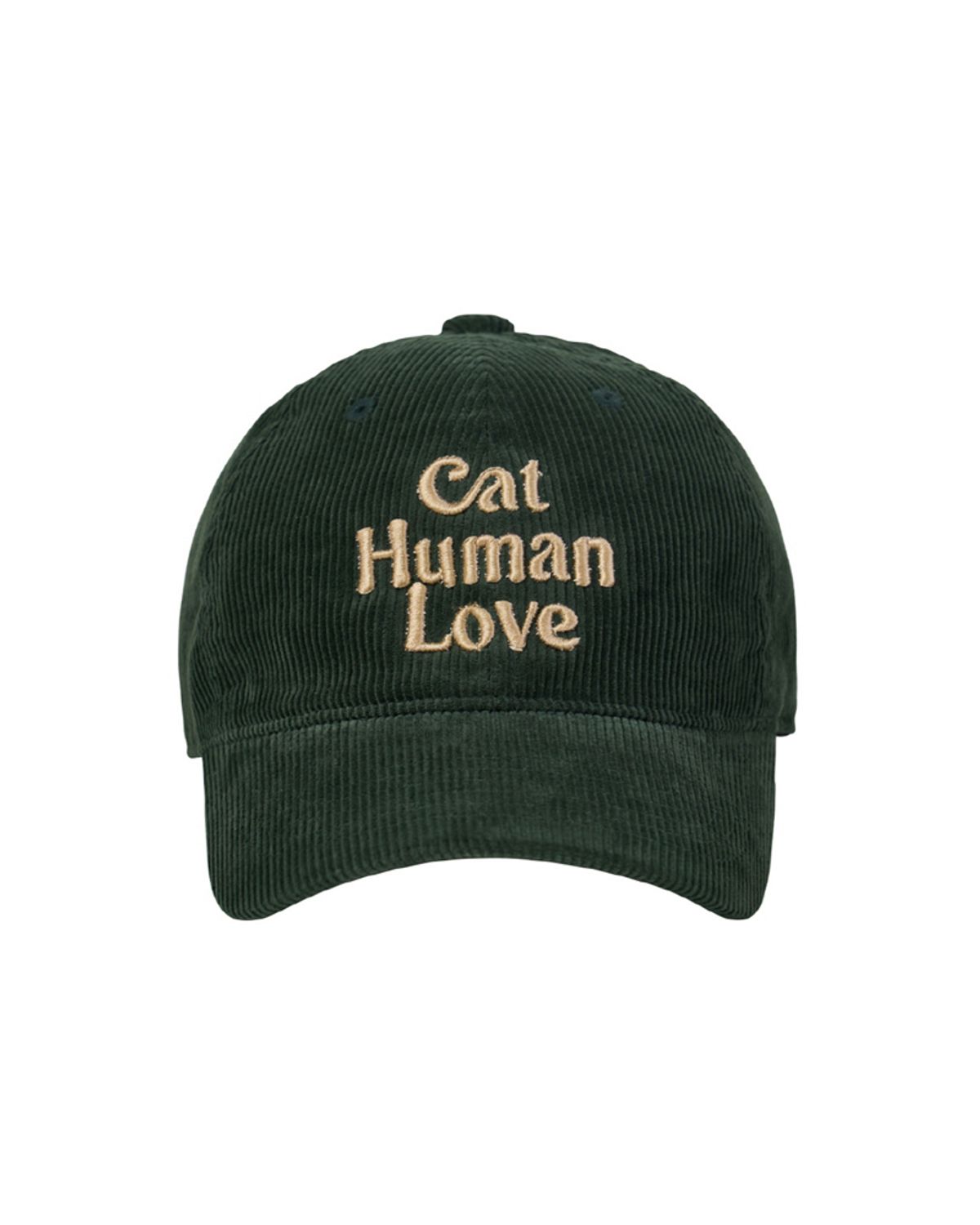휴먼앤캣(HUMAN N CAT) 캣휴먼러브 코듀로이 볼캡 [딥그린]
