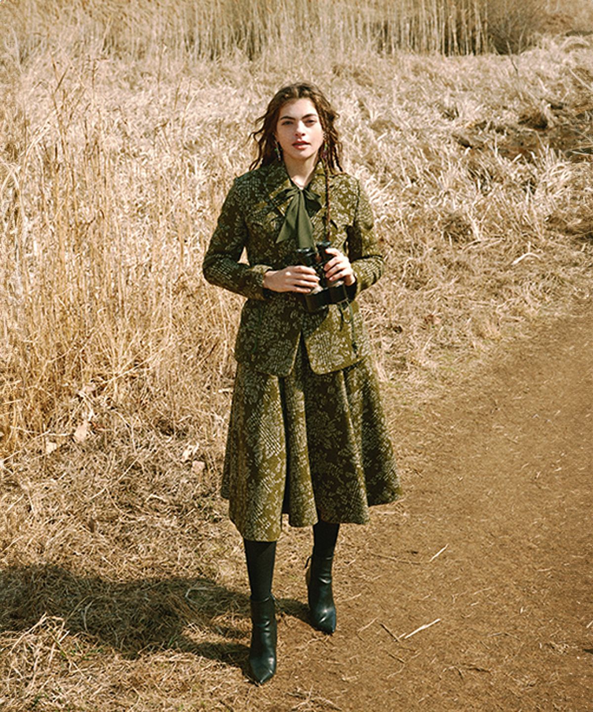 아이스가든에이오공팔(ICE GARDEN A.508) Jacquard Wool Flared Skirt