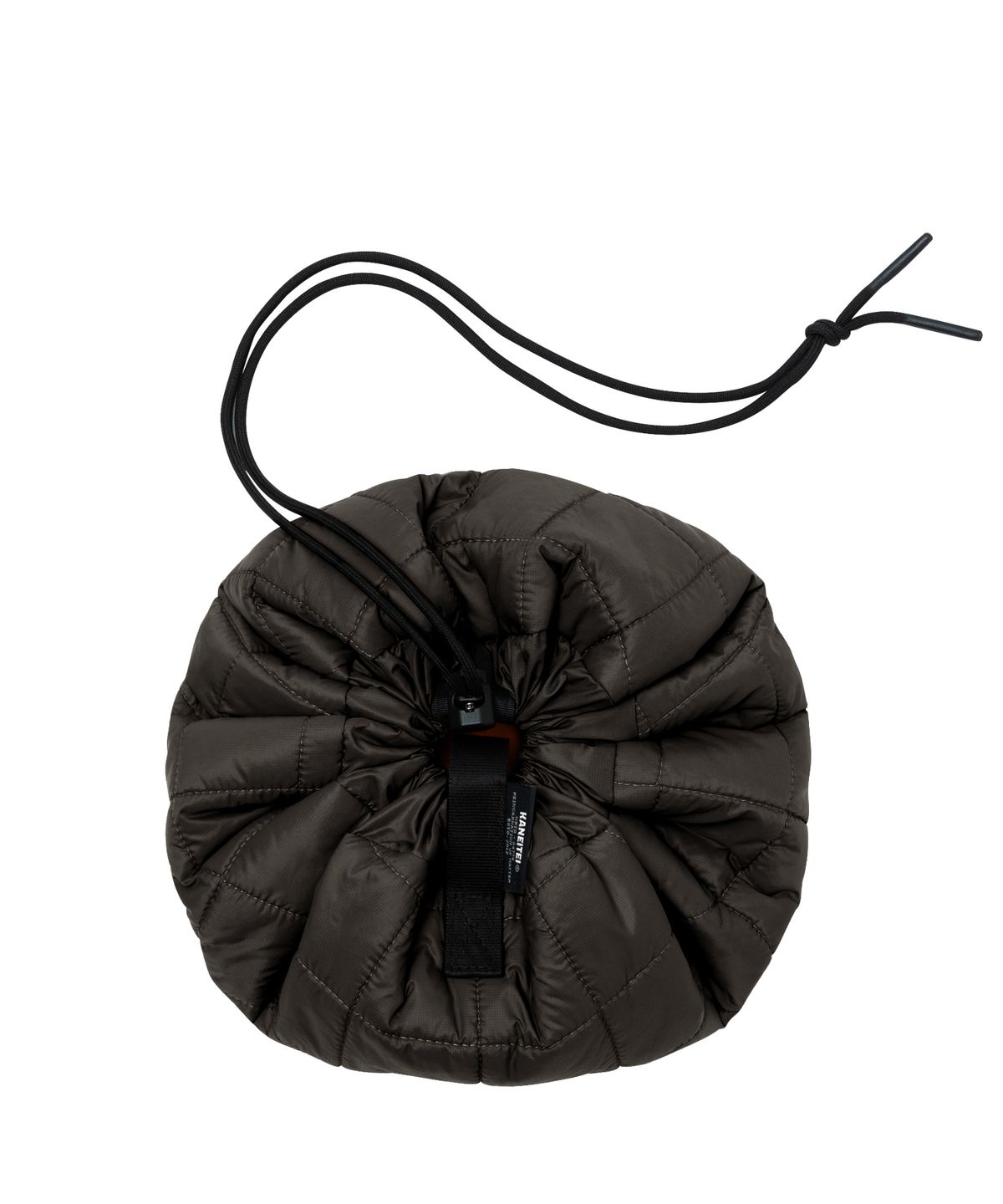 카네이테이(KANEITEI) DUMPLING QUILTING STORAGE CROSS BAG (BROWN) / RECYCLED