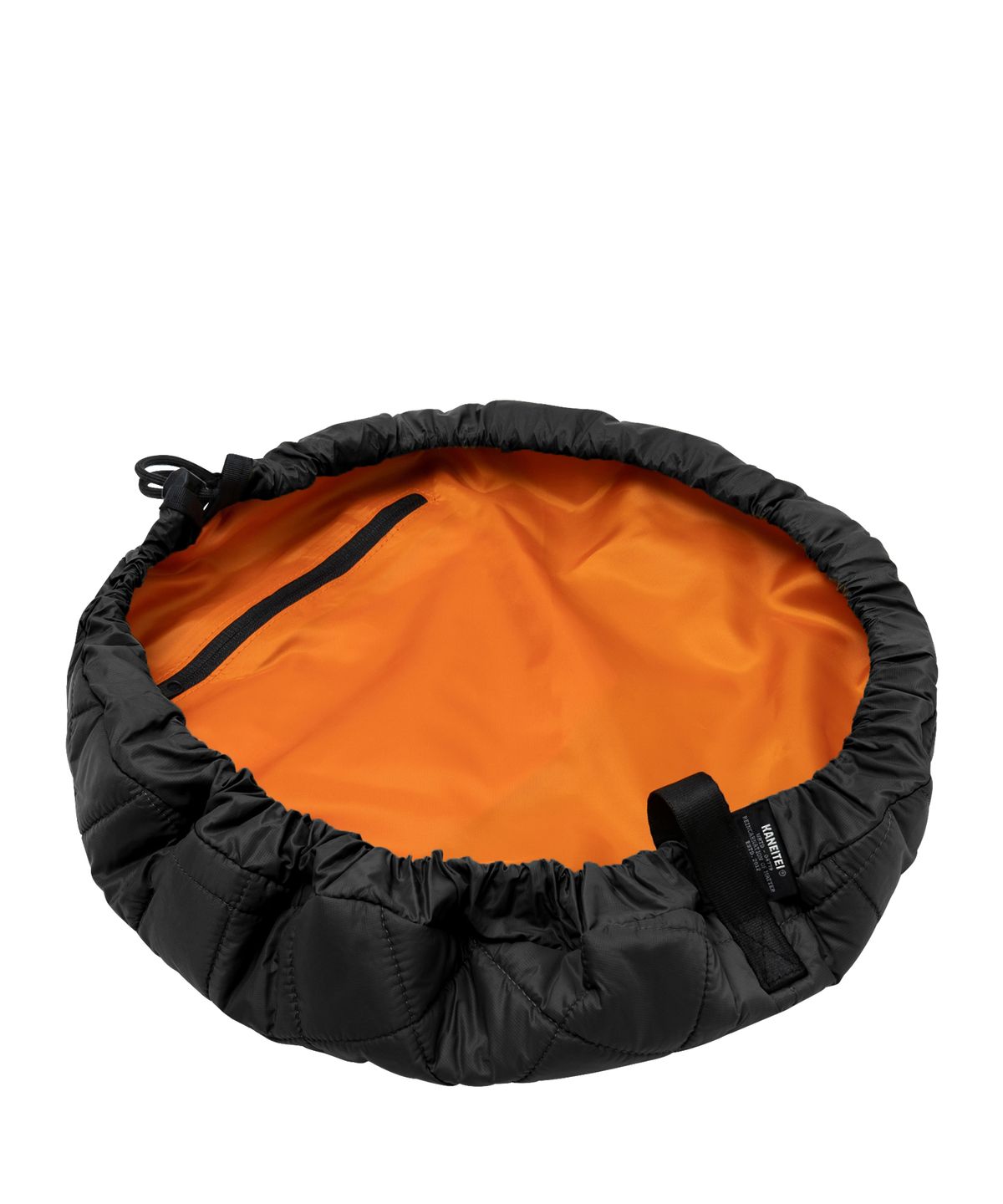 카네이테이(KANEITEI) DUMPLING QUILTING STORAGE CROSS BAG (BLACK) / RECYCLED