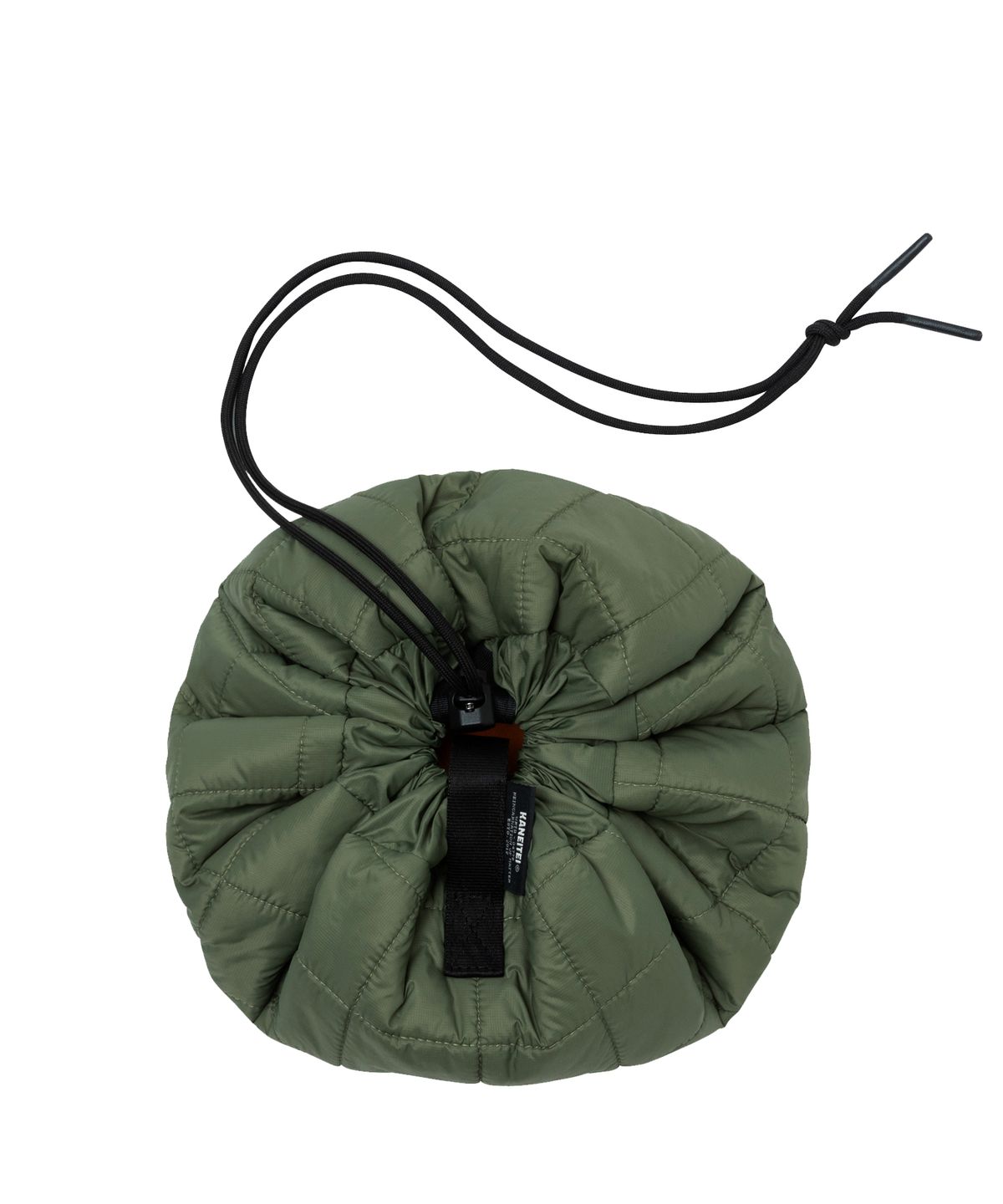 카네이테이(KANEITEI) DUMPLING QUILTING STORAGE CROSS BAG (OLIVE DRAB) / RECYCLED