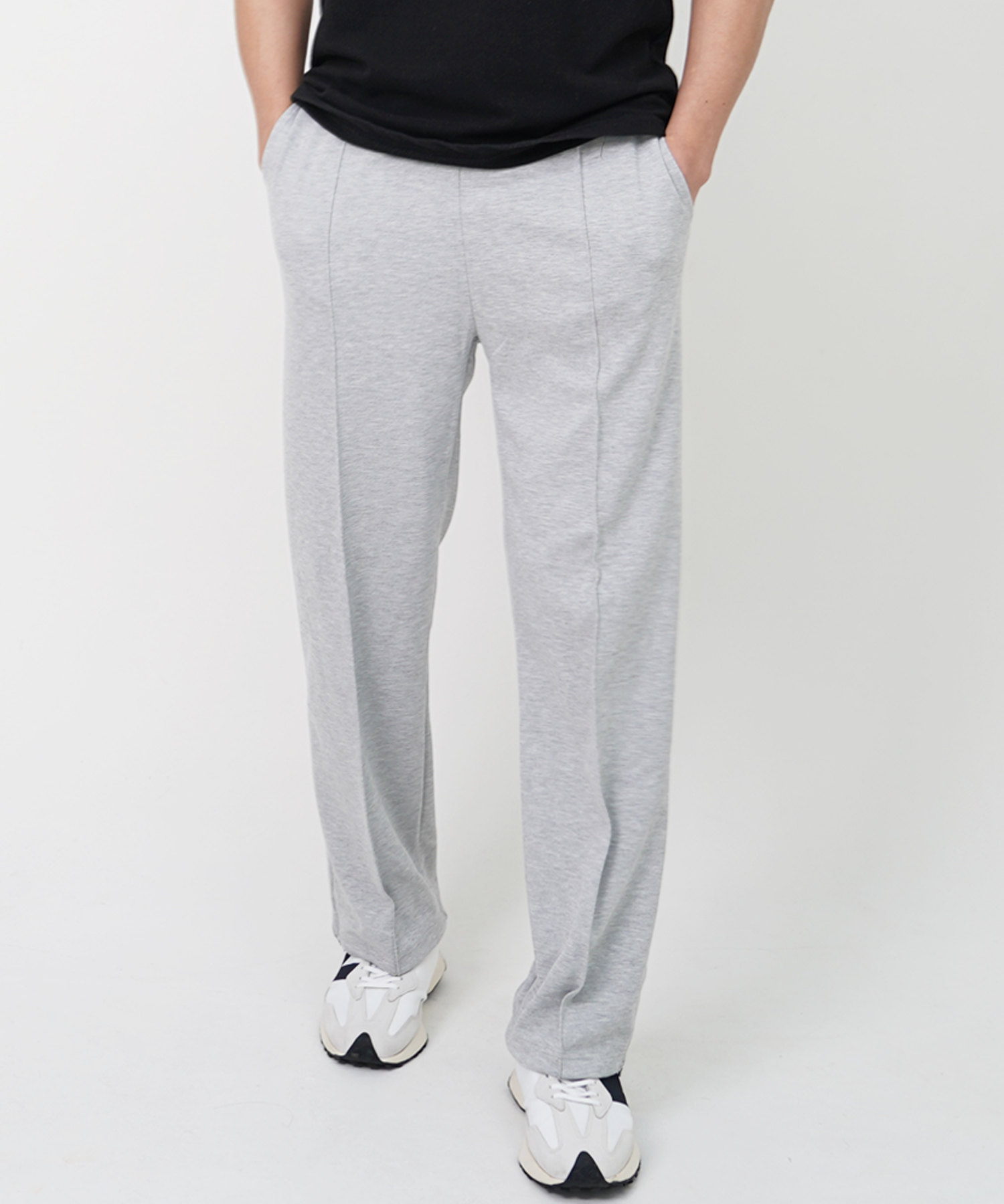 MUSINSA | TURTLEBACK Pintuck semi-wide straight-fit training