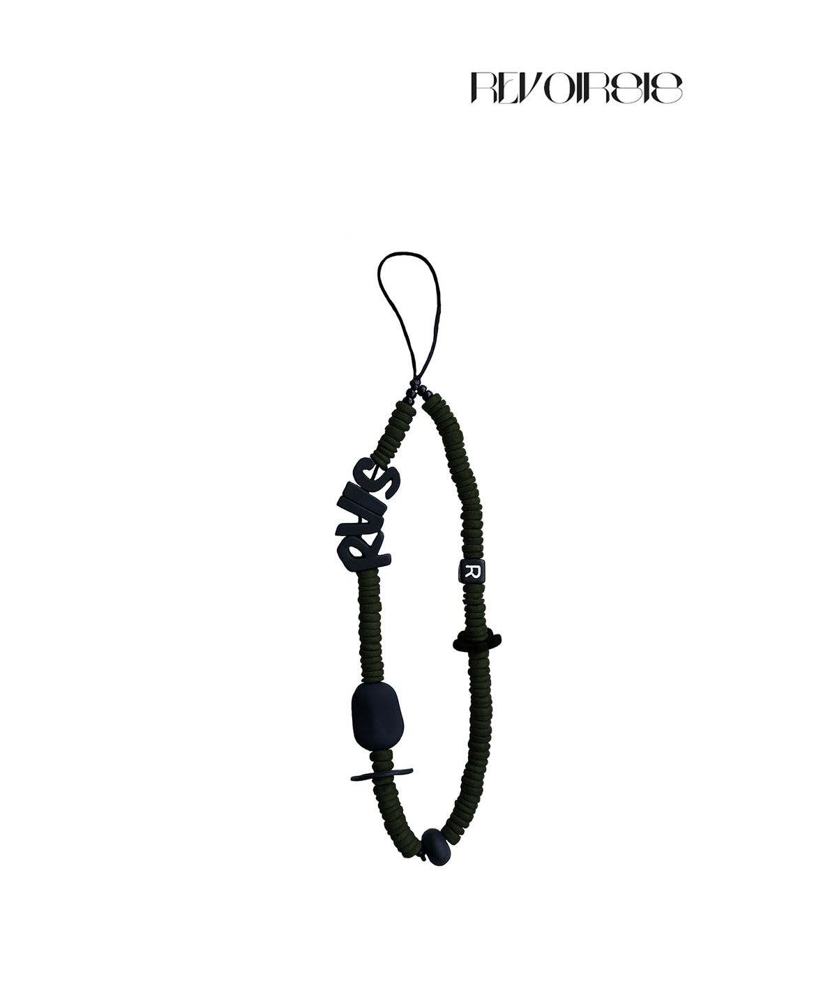 르브아시스(REVOIRSIS) nature beads phone strap khaki