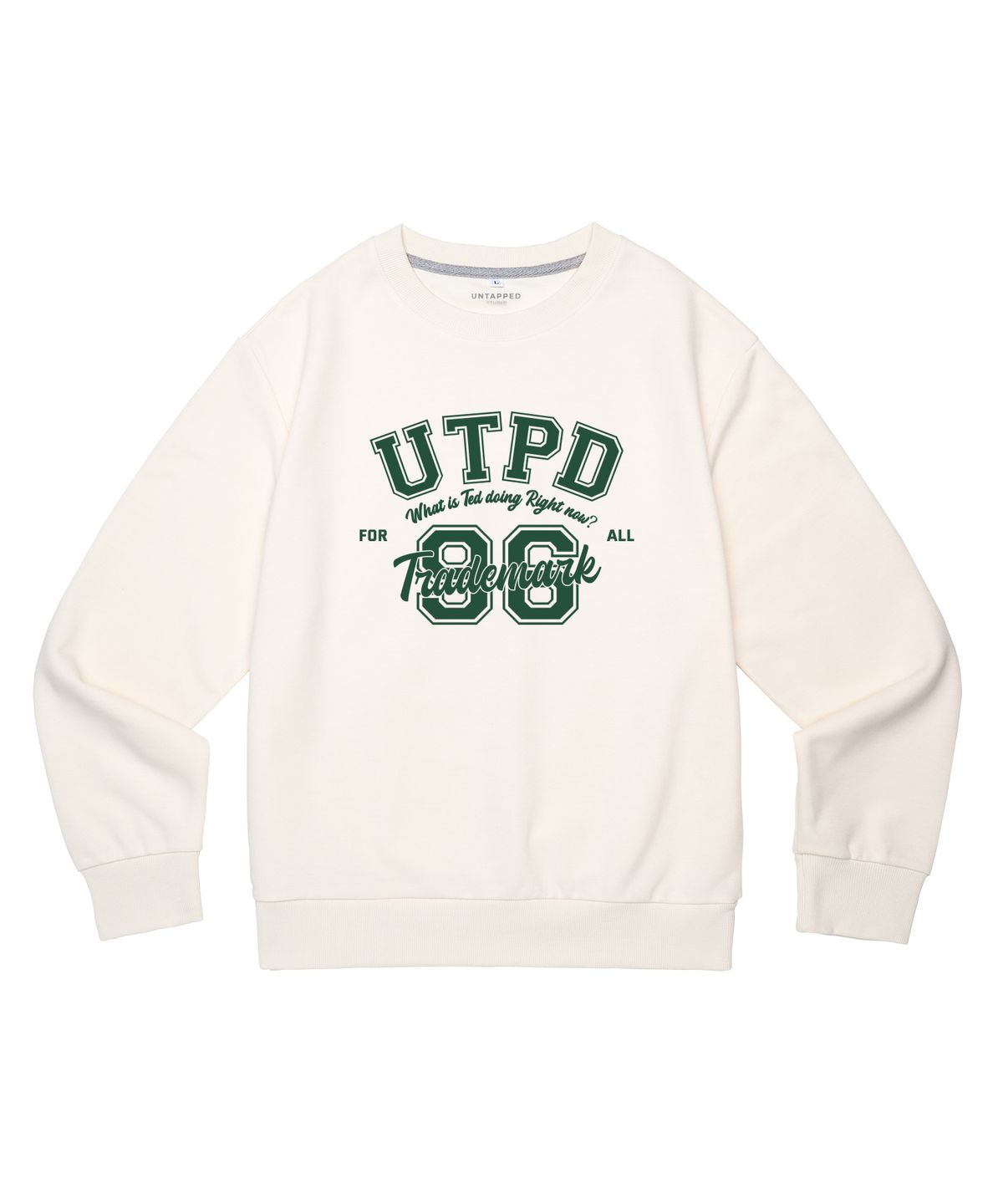 언탭트 스튜디오(UNTAPPED STUDIO) UTPD 96 아치 소프트 테리 맨투맨 티셔츠 아이보리