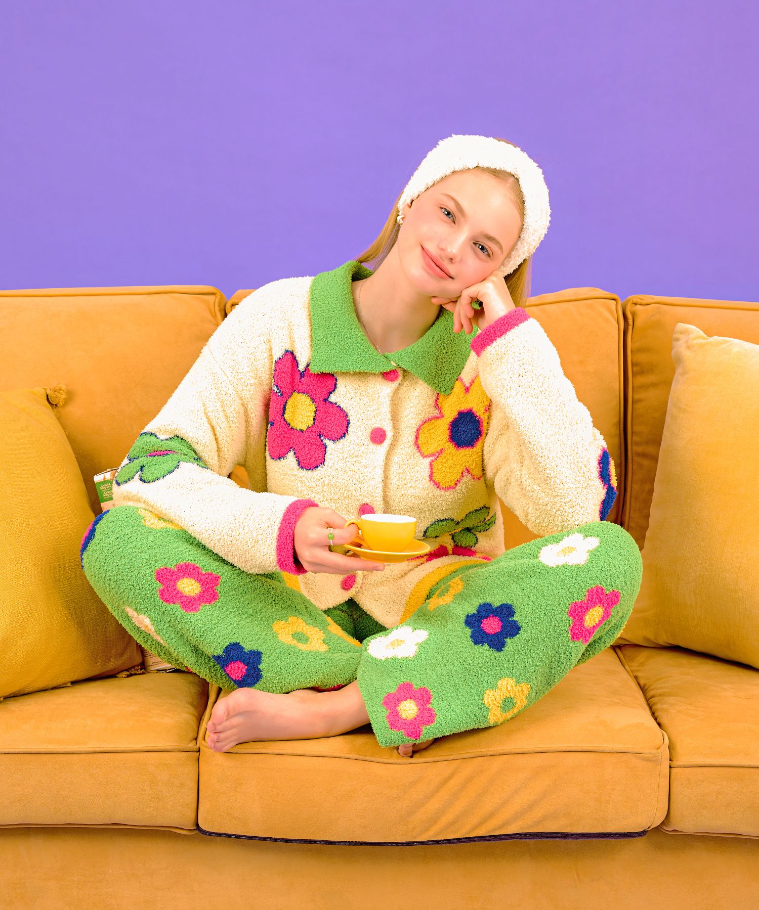 Pajama Set (Long) - Find Your Flower Muscogee Mills SLEEPWEAR 