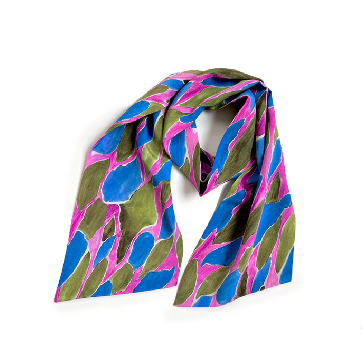 마레트라(MARAETHRA) Pretty Trunk Wide Silk Tie Scarf 프리티 트렁크 와이드 실크 타이 스카프