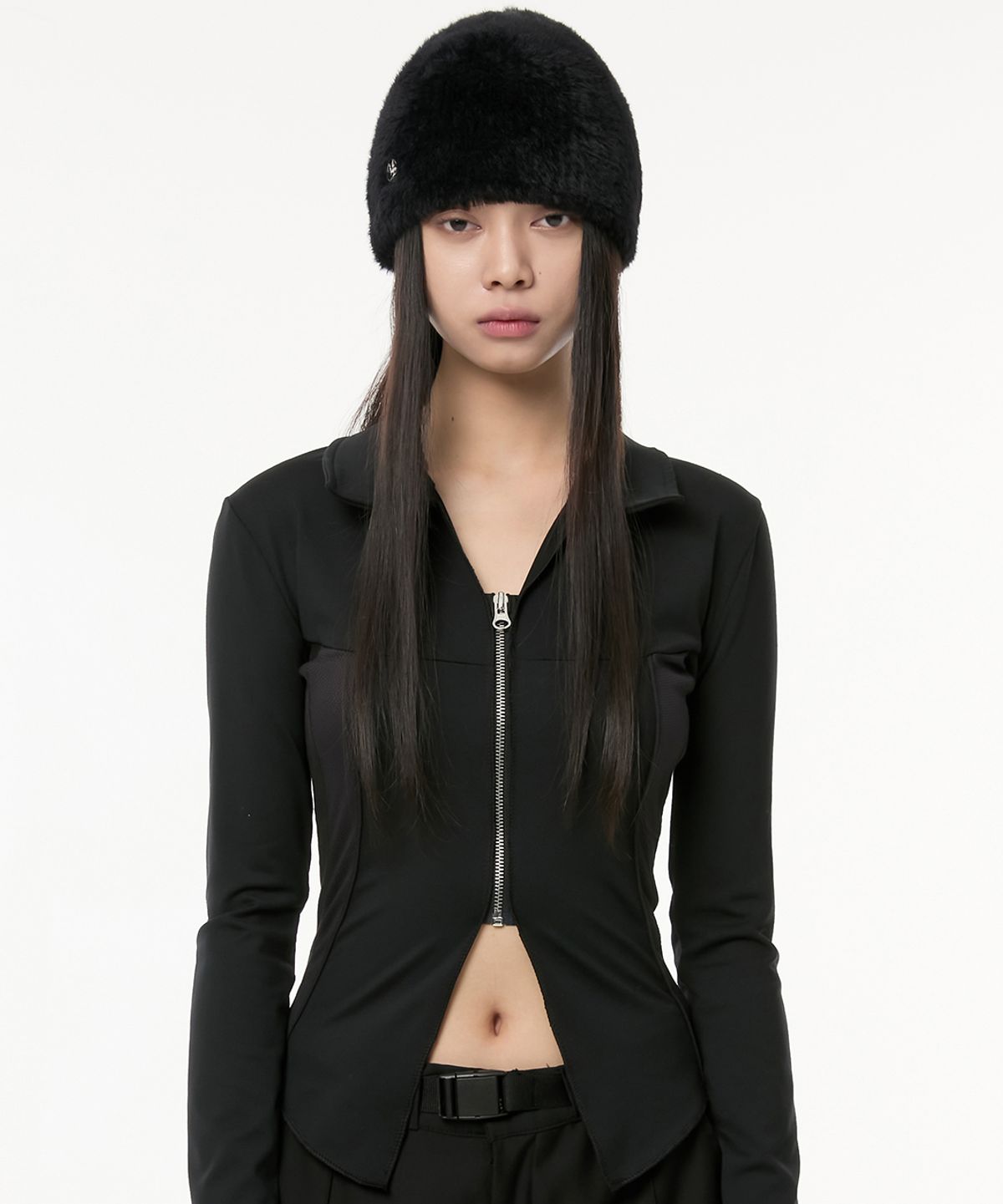 플레어업(FLAREUP) Fur Knit Beanie (FL-727_Black)