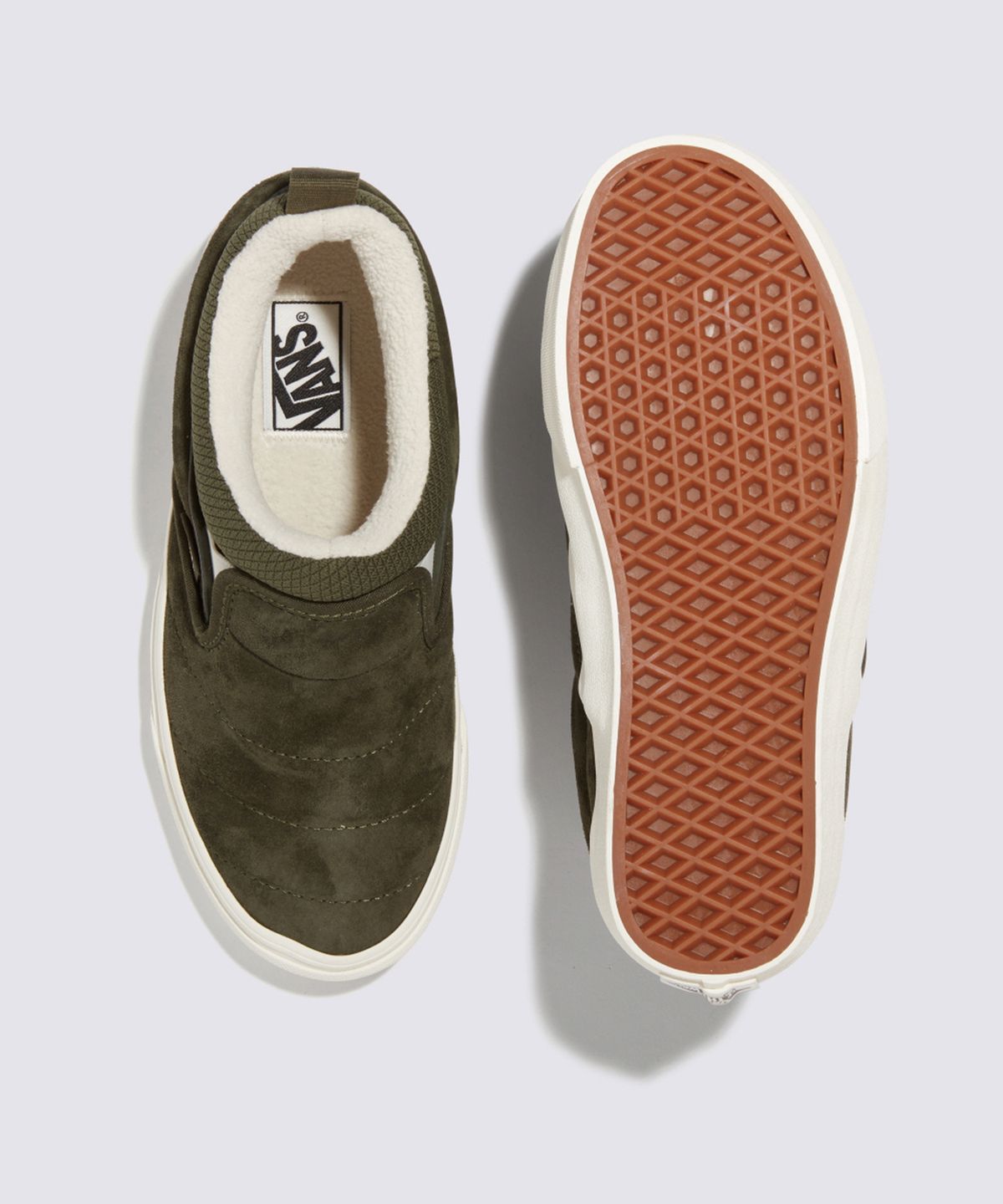 반스(VANS) 슬립온 미드 - (코지) 니트 올리브