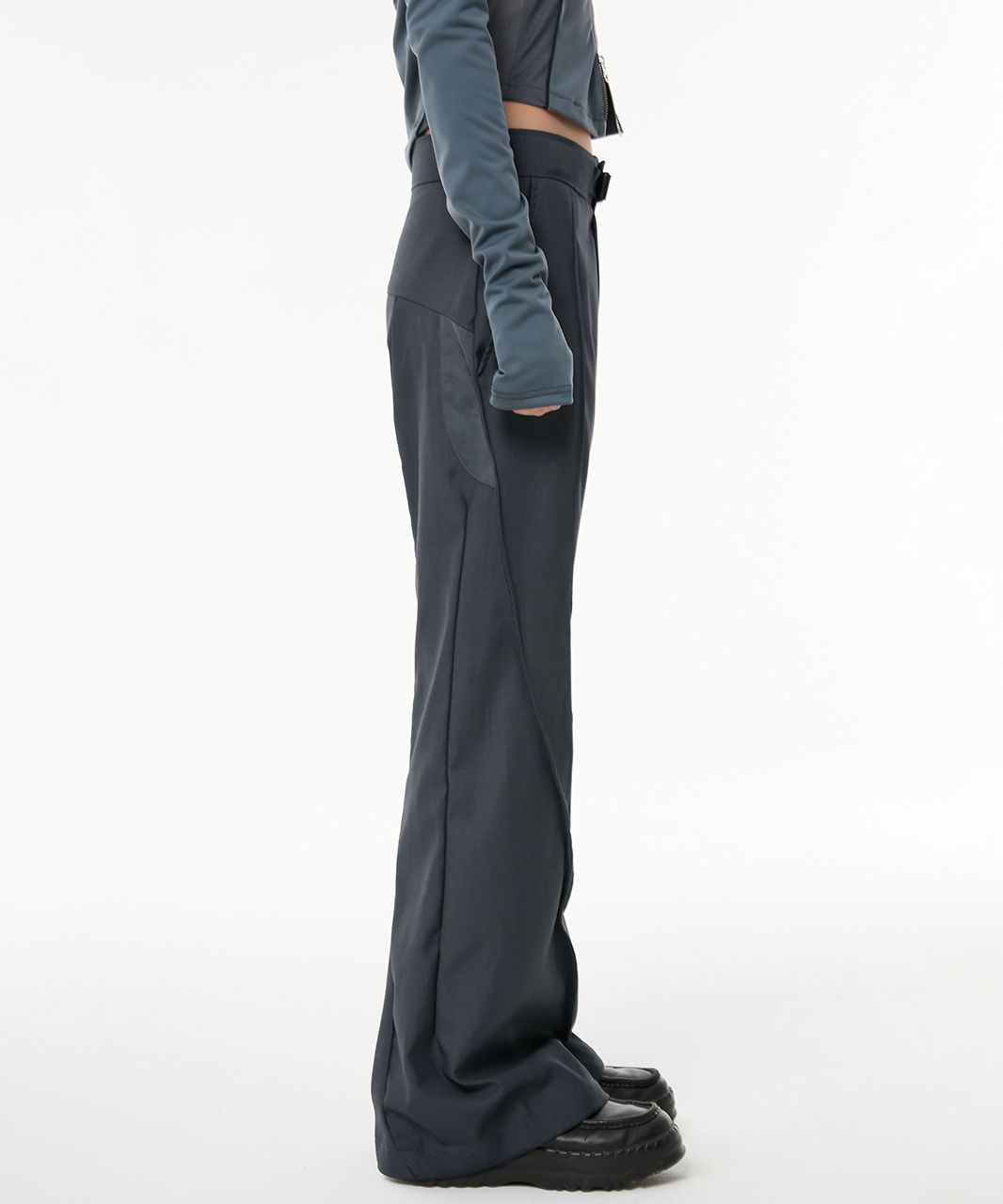 パンツ FLAREUP Triangle Flap Pants Charcoal MUSINSA | FLAREUP Diagonal Flare Pants (FL-232_Charcoal)