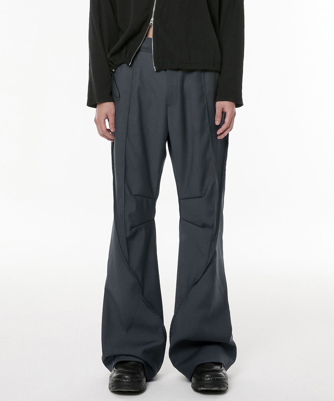 パンツ FLAREUP Triangle Flap Pants Charcoal MUSINSA | FLAREUP Diagonal Flare Pants (FL-232_Charcoal)