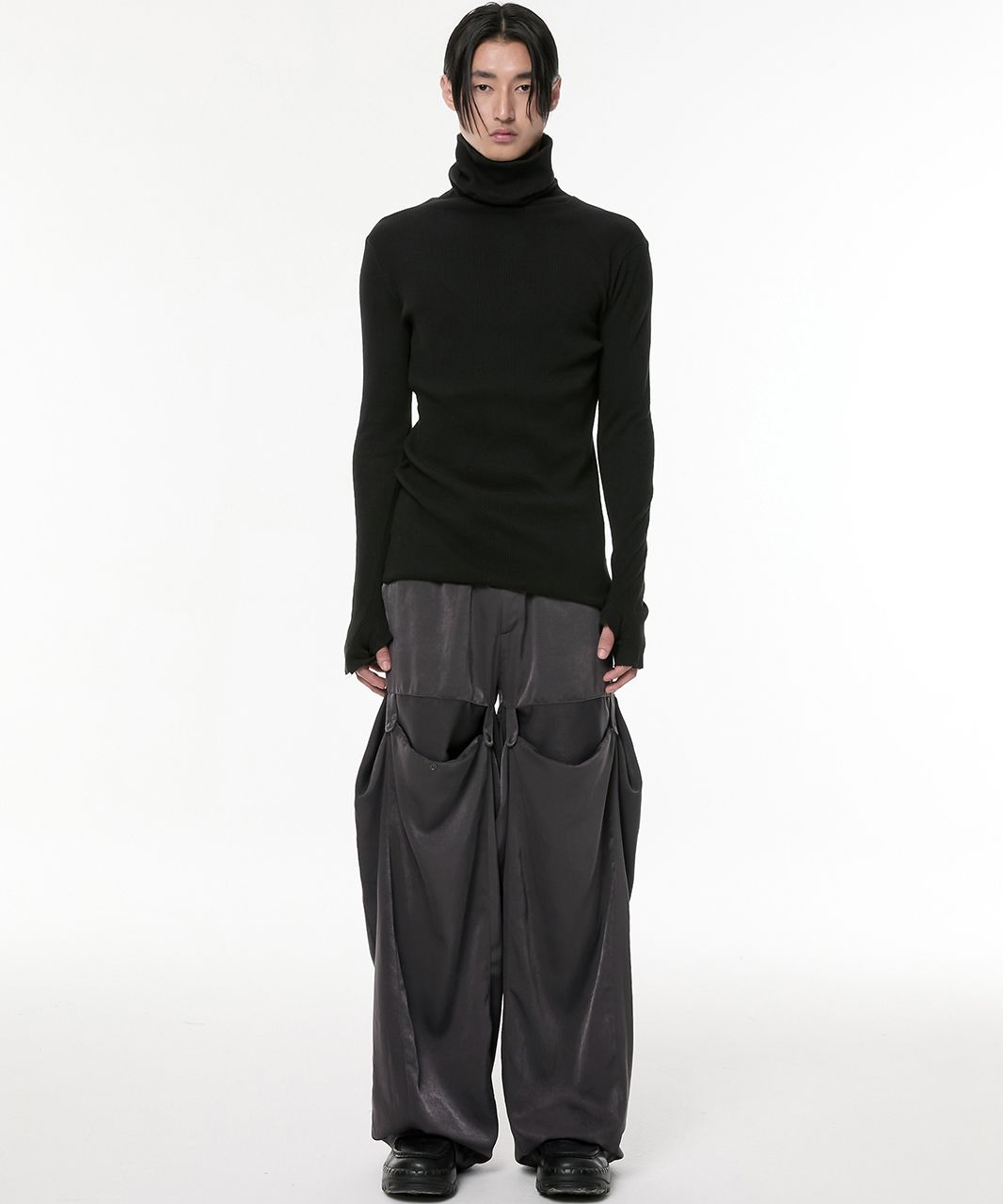 [ FLARE UP ]★Flowing Wide Pants (FL-233) MUSINSA | FLAREUP Flowing Wide Pants (FL-233_Charcoal)