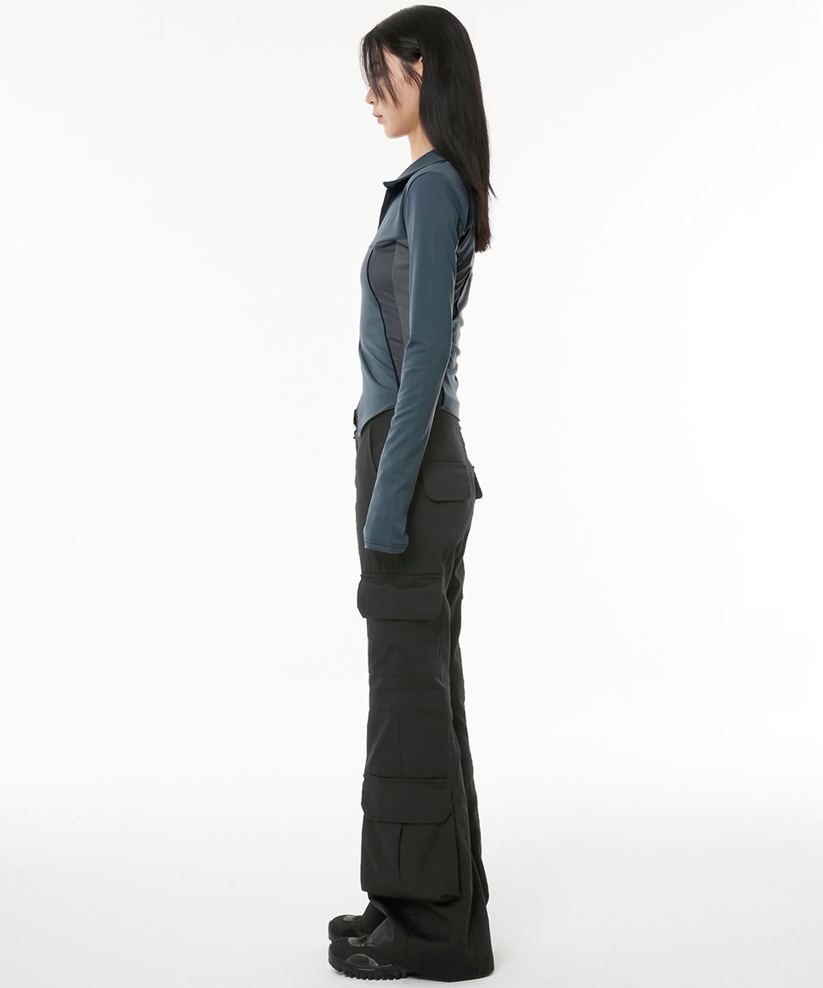 플레어업(FLAREUP) 5.cargo Flare Pants (FL-234_Black)