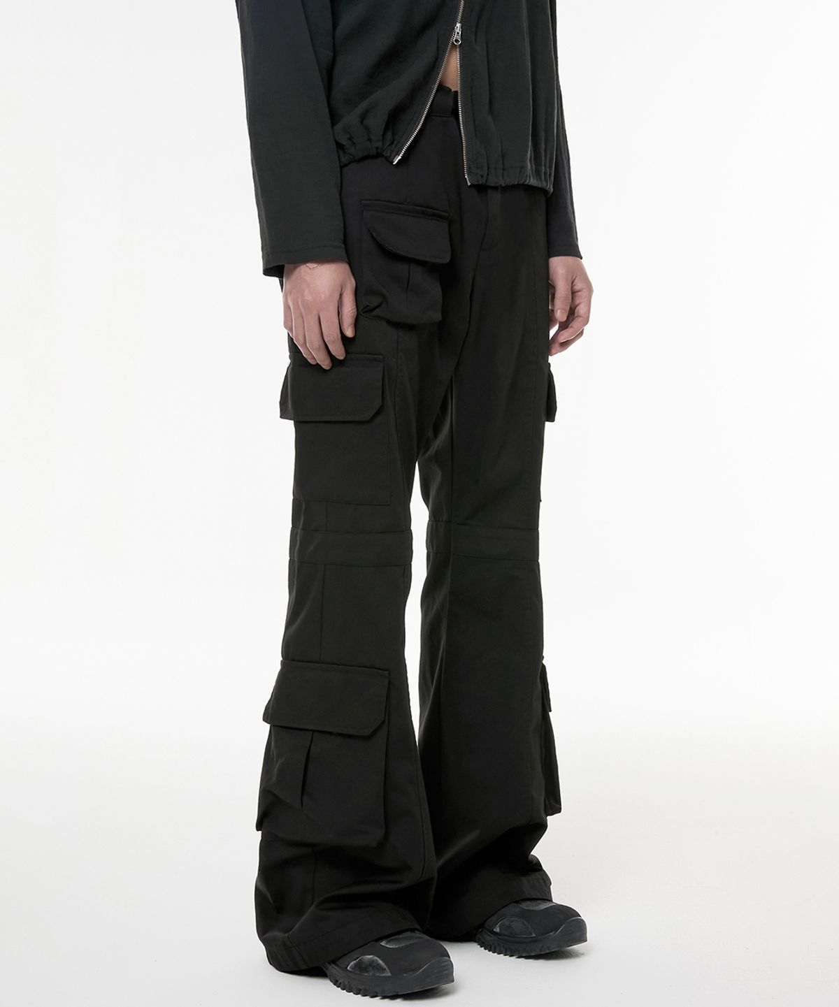 플레어업(FLAREUP) 5.cargo Flare Pants (FL-234_Black)