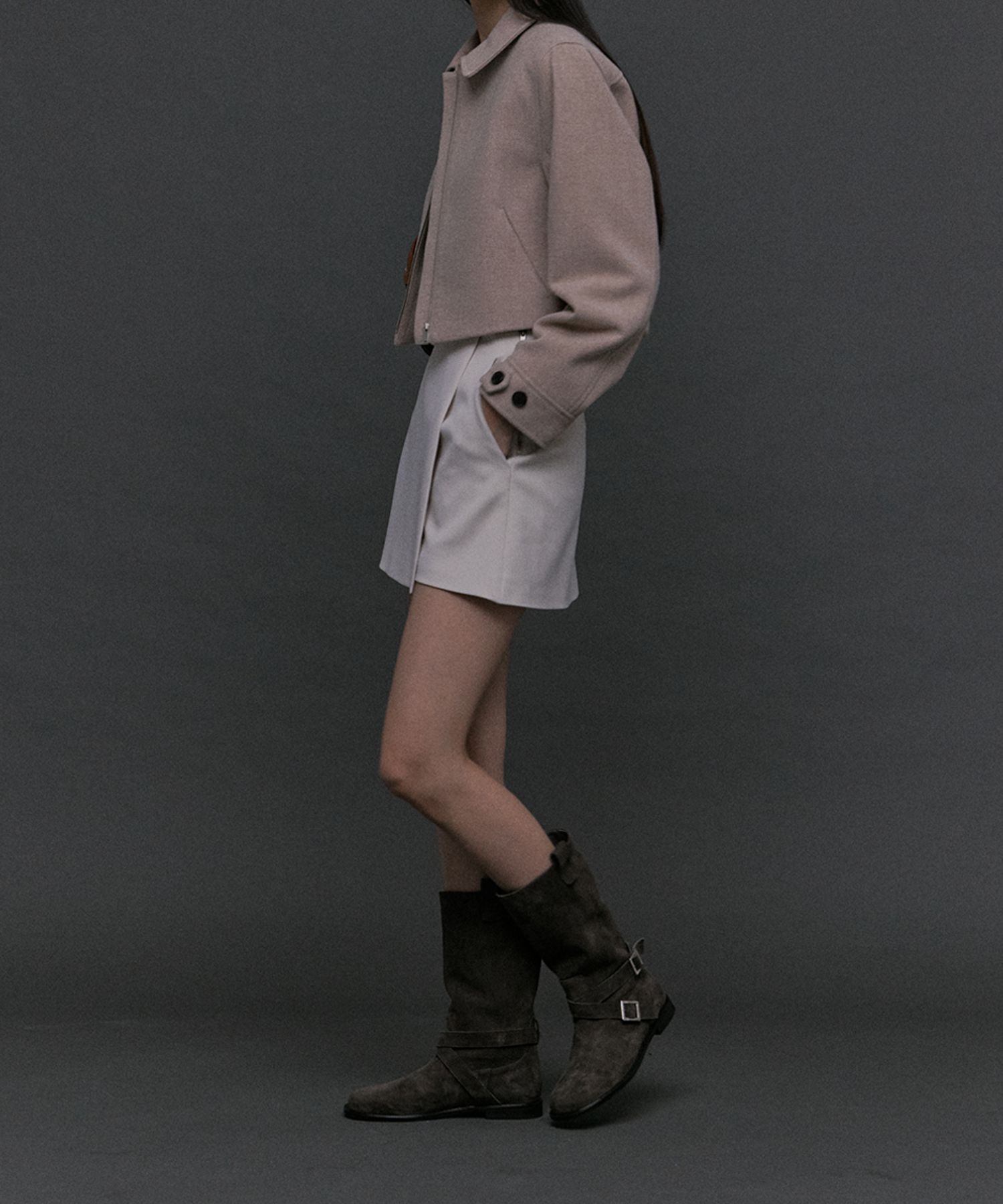 ミドルブーツ KRISTIN Hilda Suede Mid Boots Taupe 23KFW34803TA MUSINSA | KRISTIN Hilda suede middle boots Taupe