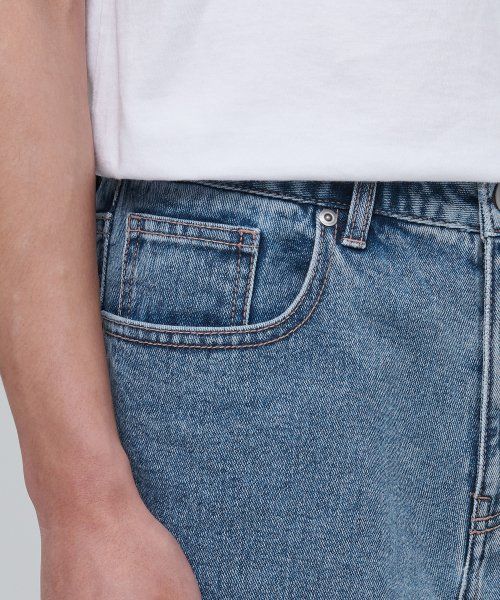 MUSINSA | MUSINSA STANDARD Wide denim pants [Light Indigo]