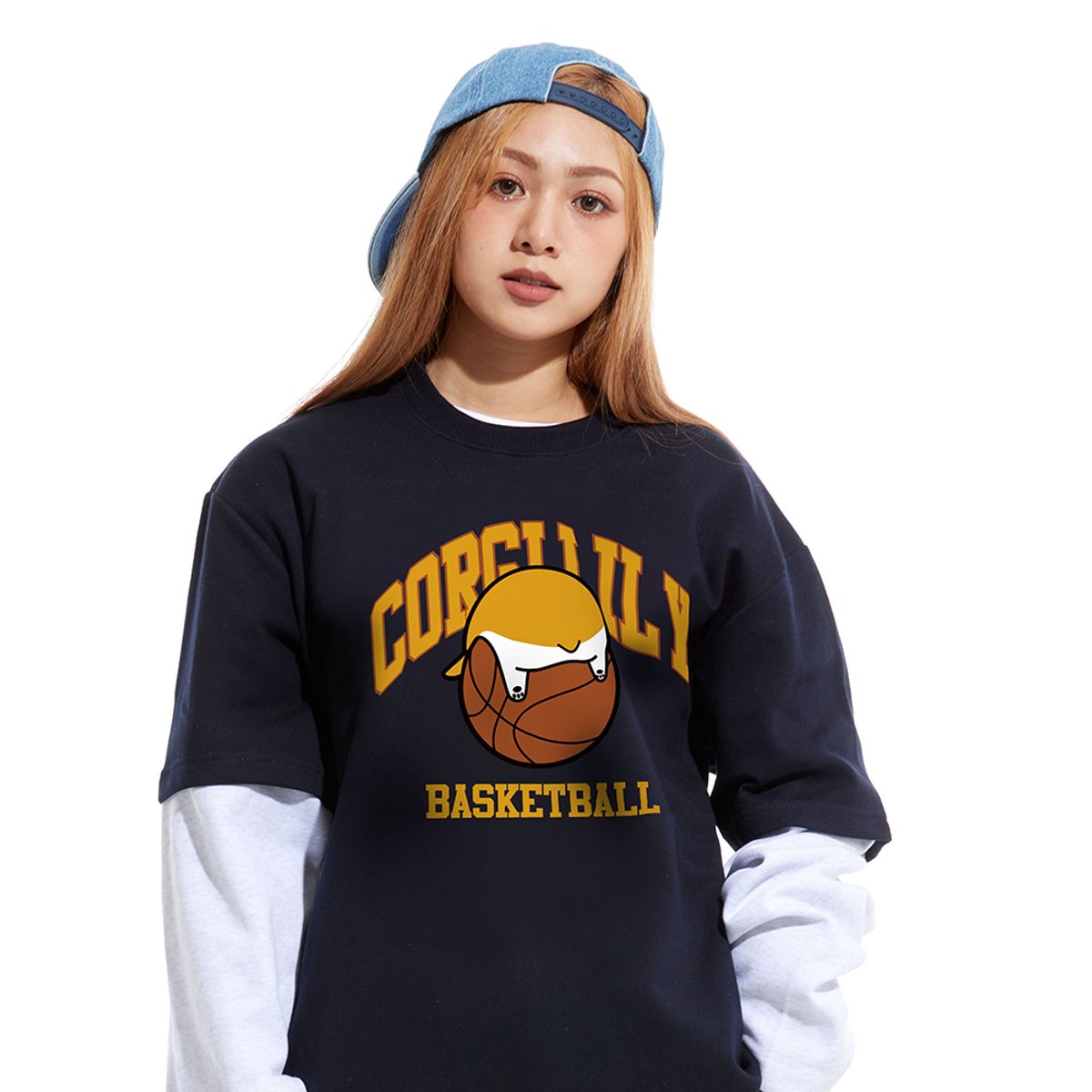 스터프(STUFF) 코기 릴리 OTB 레이어드 롱슬리브 티셔츠