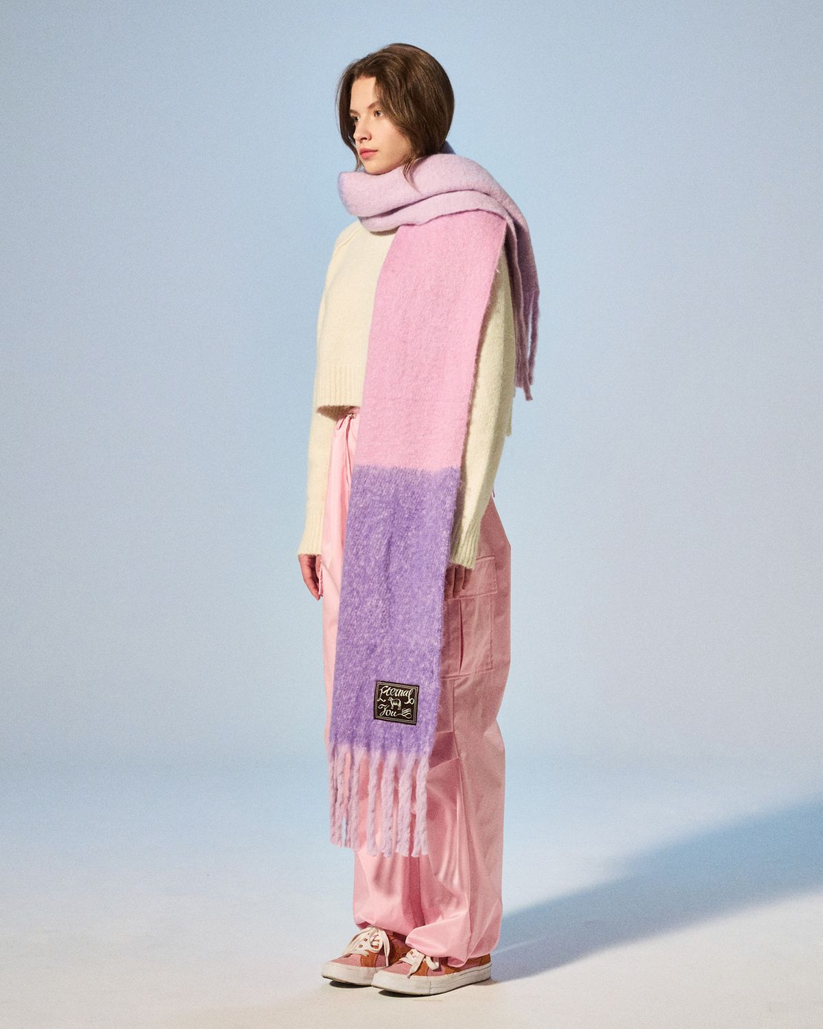 이터널유(ETERNALYOU) Cuello Purple 모헤어 머플러
