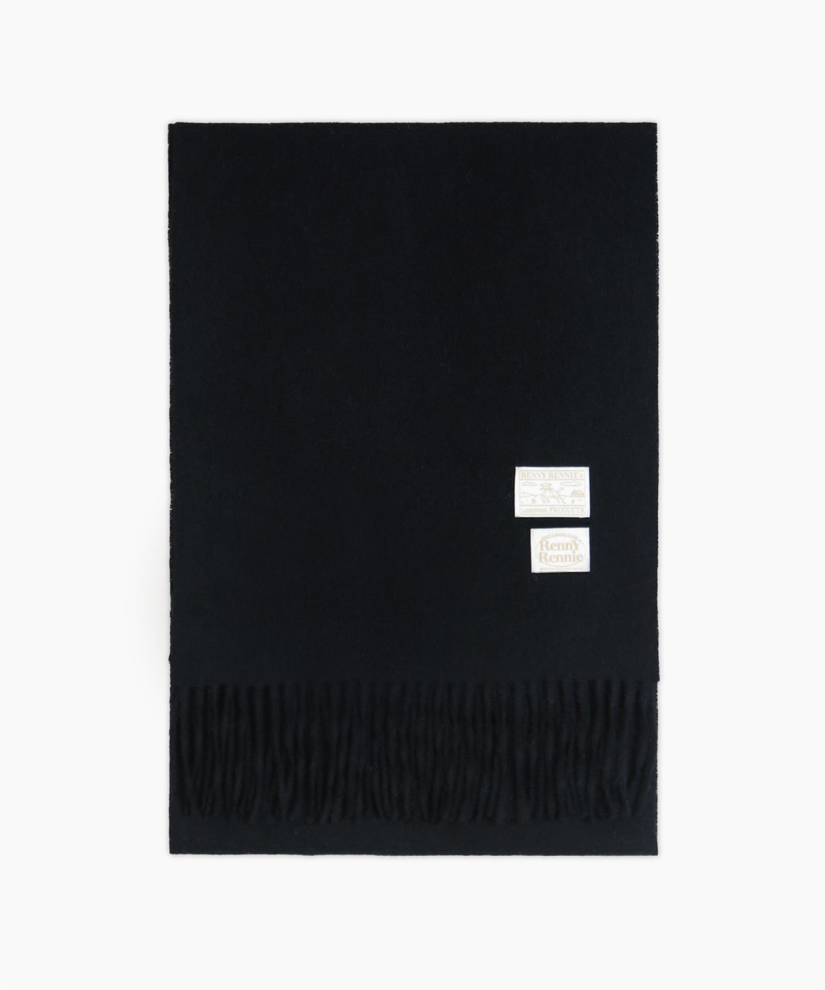 래니래니(RENNYRENNIE) PREMIUM PURE WOOL 100 MUFFLER [ NIGHT BLACK ] - 프리미엄 울 100 머플러 (M001NB)