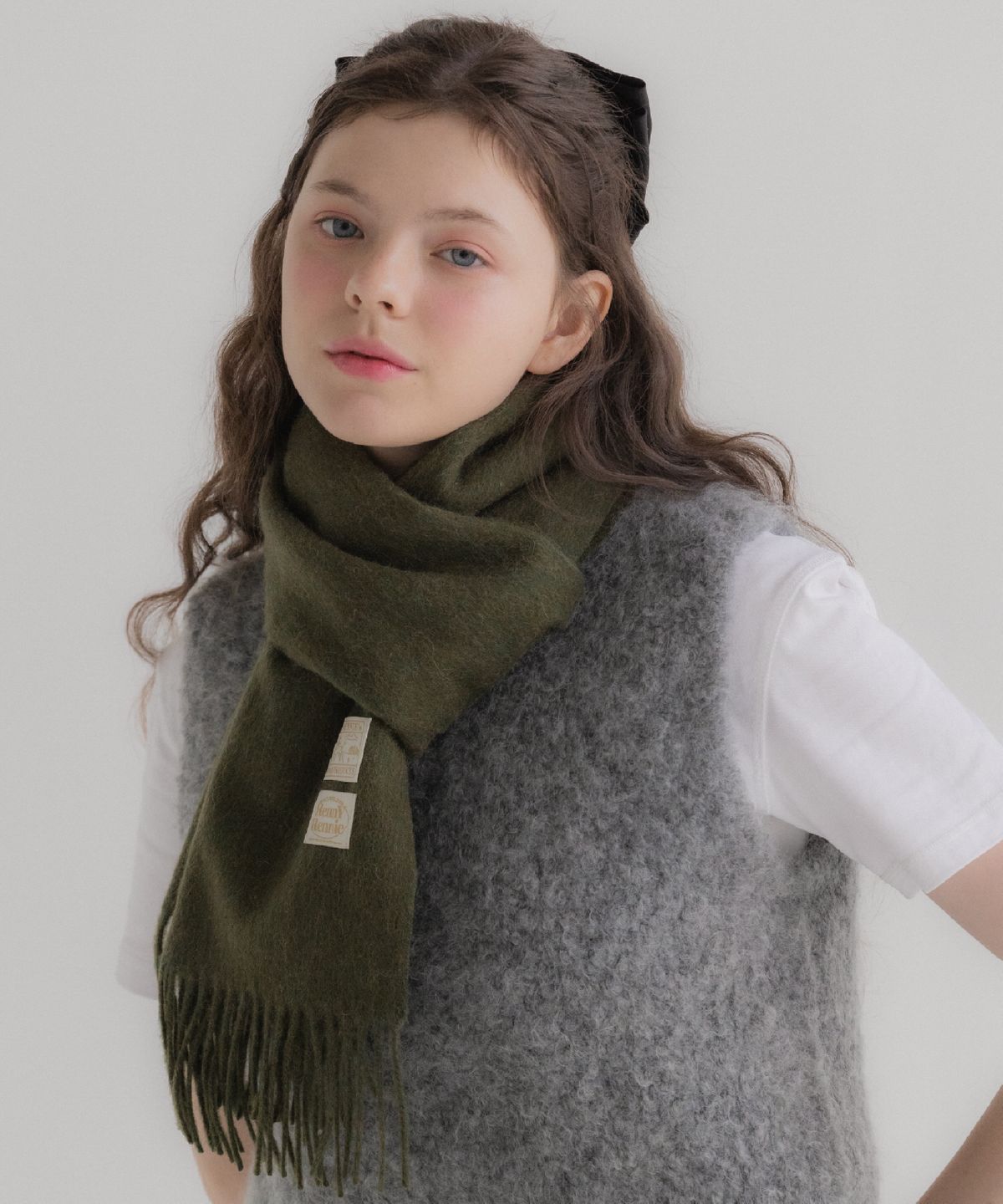 래니래니(RENNYRENNIE) PREMIUM PURE WOOL 100 MUFFLER [ FOREST ] - 프리미엄 울 100 머플러 (M001FR)