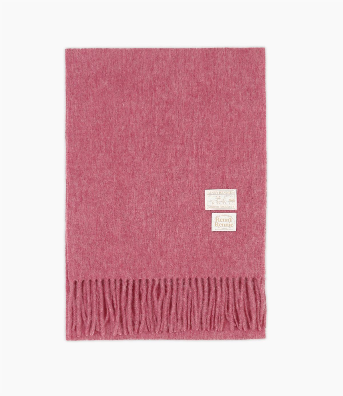 래니래니(RENNYRENNIE) PREMIUM PURE WOOL 100 MUFFLER [ RASPBERRY PINK ] - 프리미엄 울 100 머플러 (M001RP)