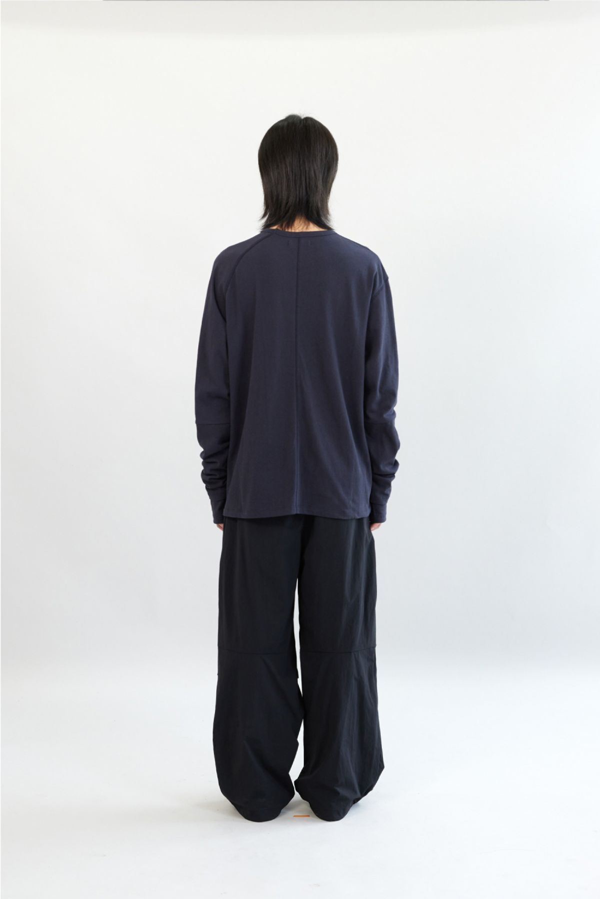 해칭룸(HATCHINGROOM) Double Sleeve Tee Blue Charcoal