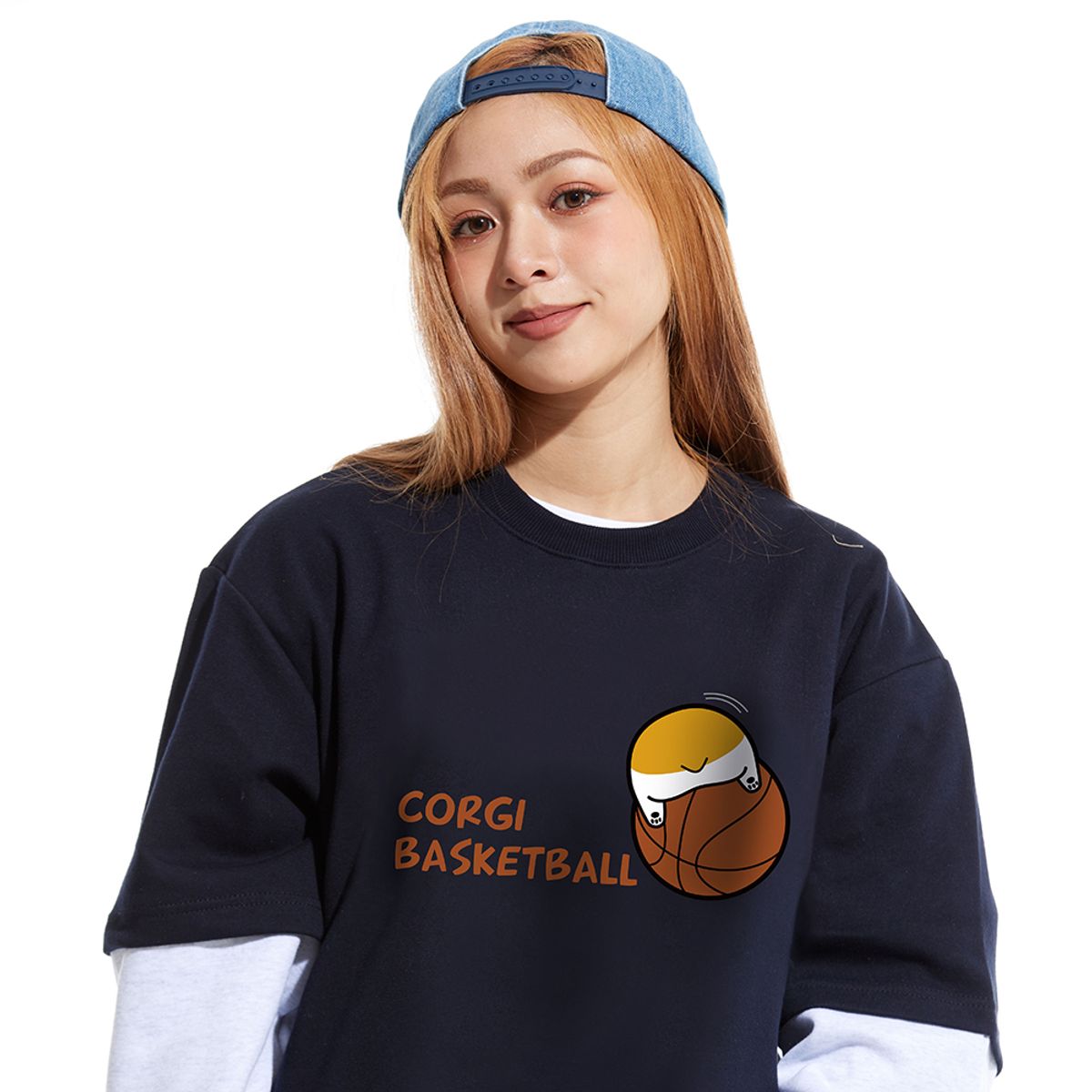 스터프(STUFF) 코기릴리 데구르 레이어드 롱슬리브 티셔츠