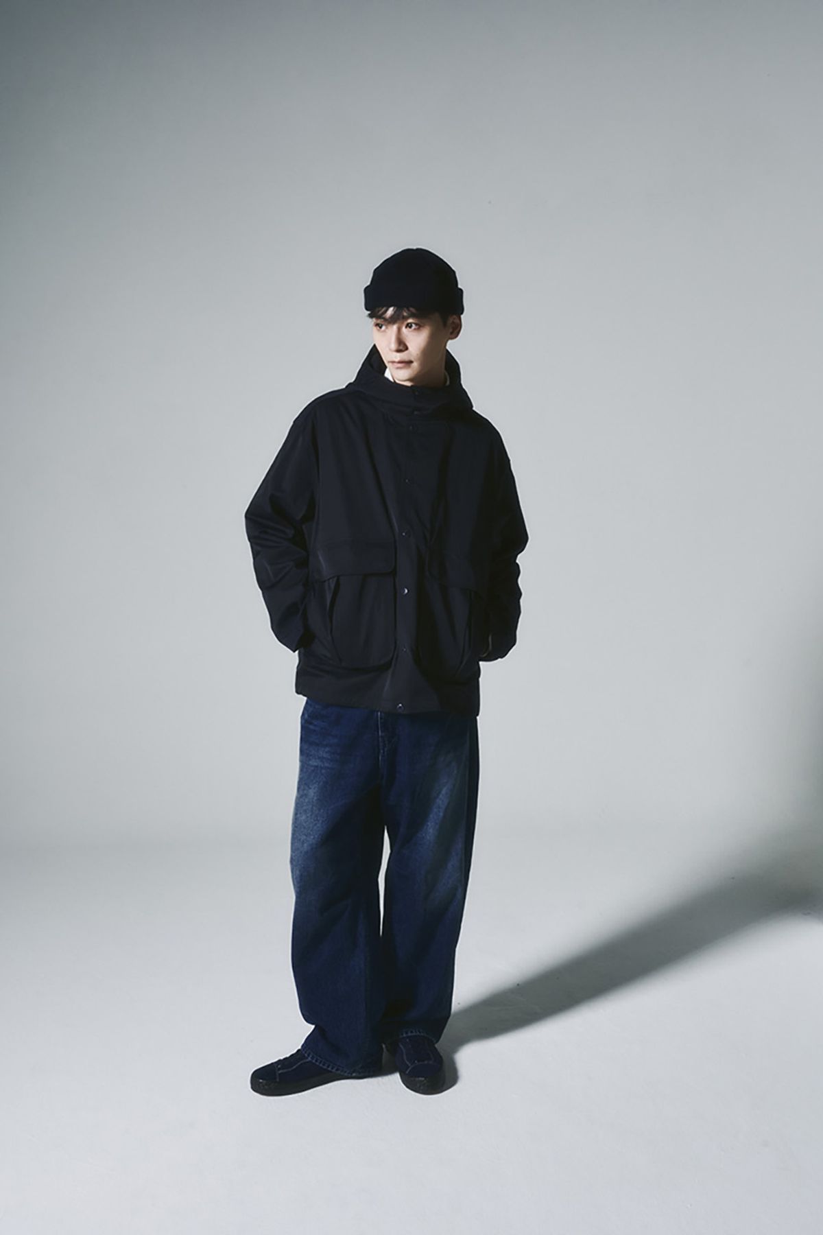 히즈핸더(HISHANDER) HOODED JACKET [Navy]
