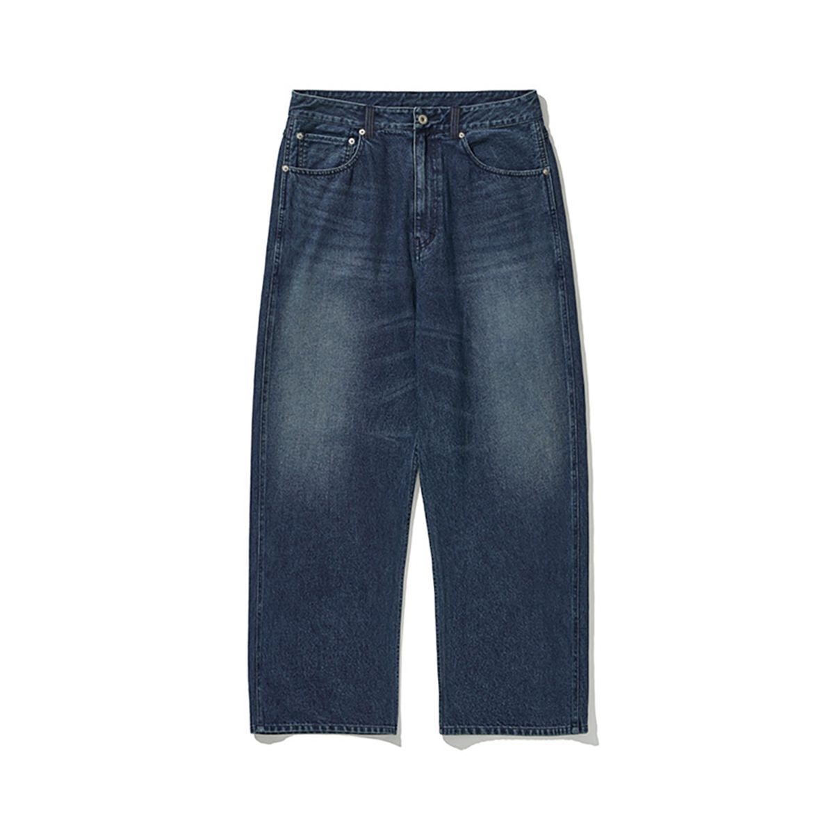 히즈핸더(HISHANDER) WASHED WIDE DENIM PANTS [Indigo]