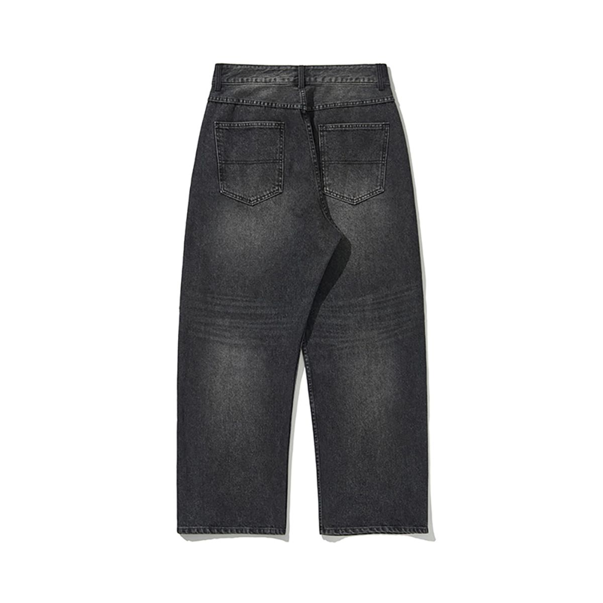 히즈핸더(HISHANDER) WASHED WIDE DENIM PANTS [Black]