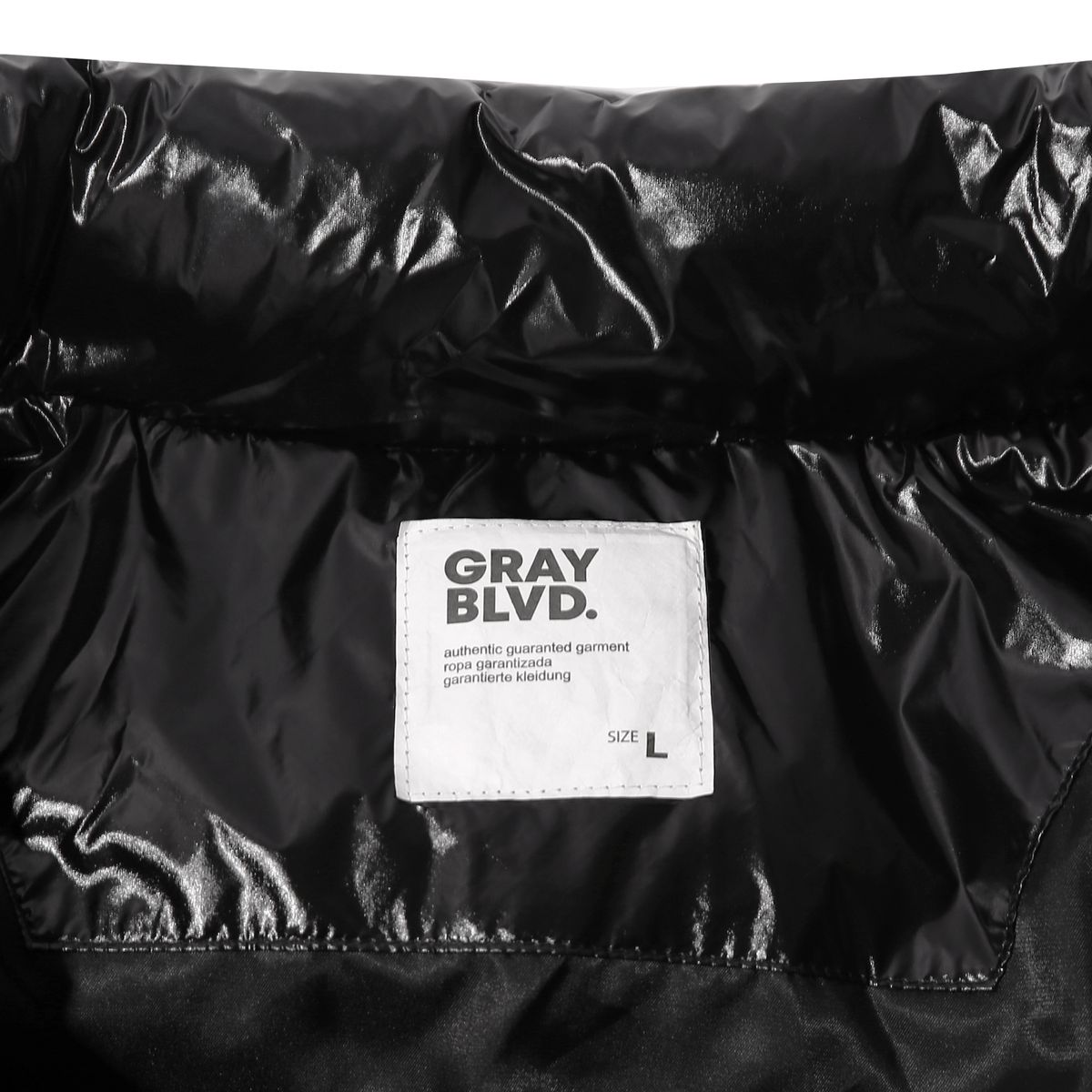 그레이블러밧(GRAYBLVD) 발로 그로시 숏패딩 GIDJP02(BLACK)