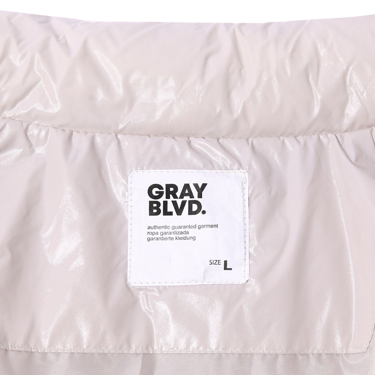 그레이블러밧(GRAYBLVD) 발로 그로시 숏패딩 GIDJP02(IVORY)