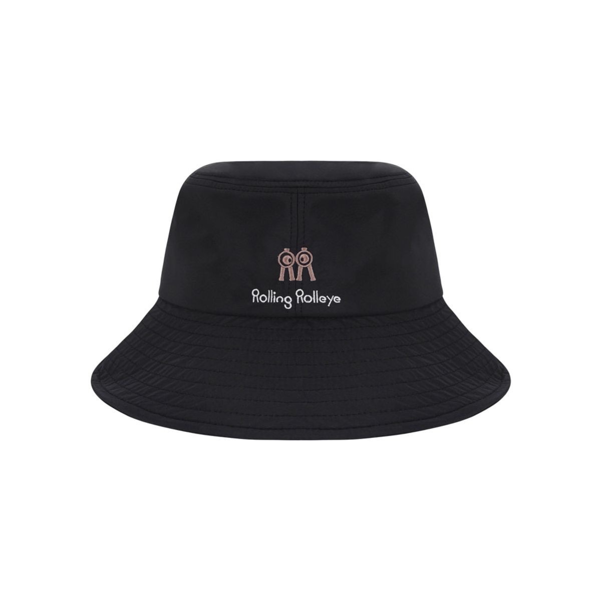 롤링롤라이(ROLLINGROLLEYE) 버킷햇 블랙 화이트브라운아이 Bucket Hat Black White Brown Eye