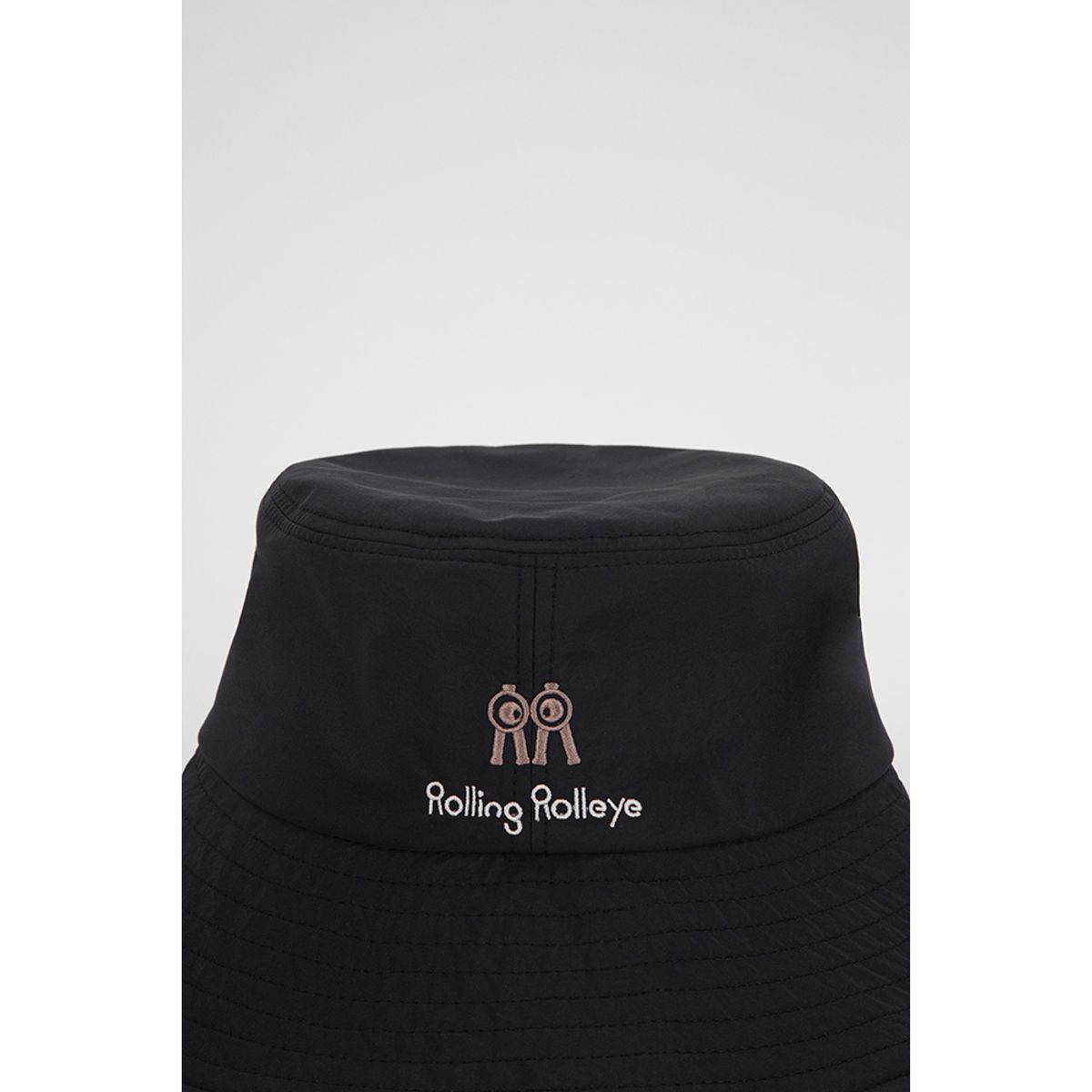 롤링롤라이(ROLLINGROLLEYE) 버킷햇 블랙 화이트브라운아이 Bucket Hat Black White Brown Eye
