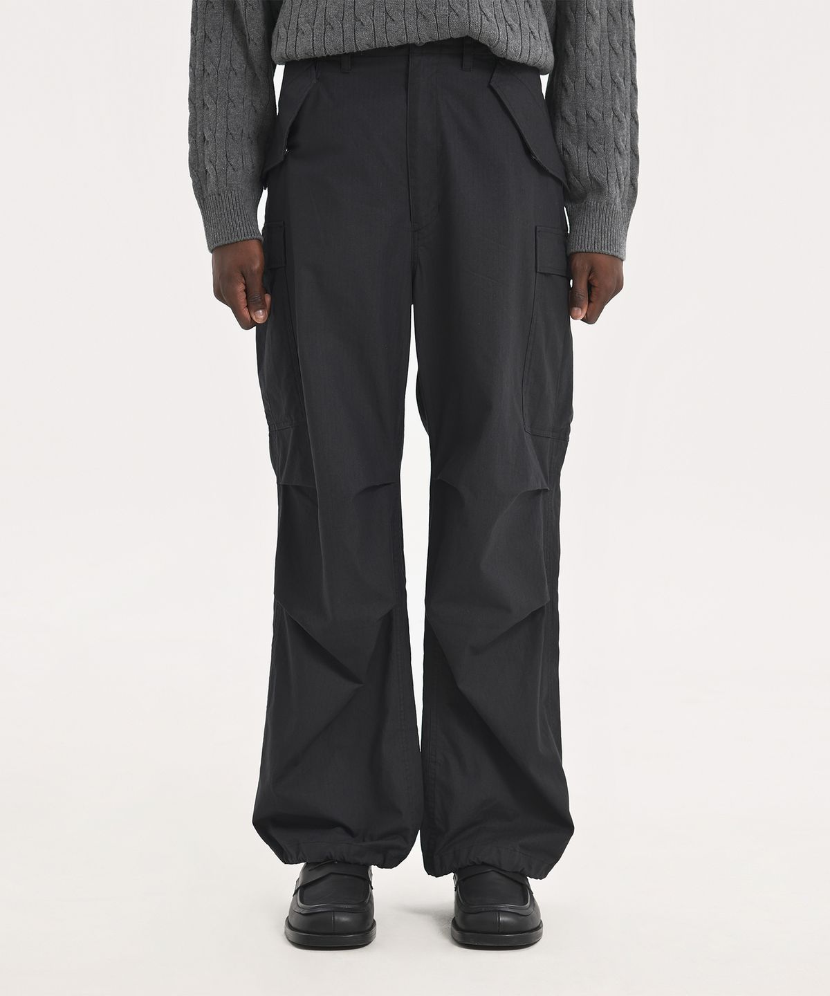 브라운야드(BROWNYARD) 23FW 밀리터리 필드 팬츠, 블랙