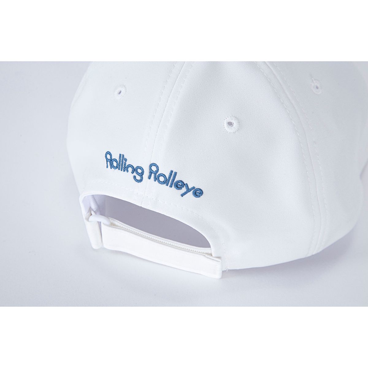 롤링롤라이(ROLLINGROLLEYE) 볼캡 화이트 블루로고 Ball Cap White Blue Logo