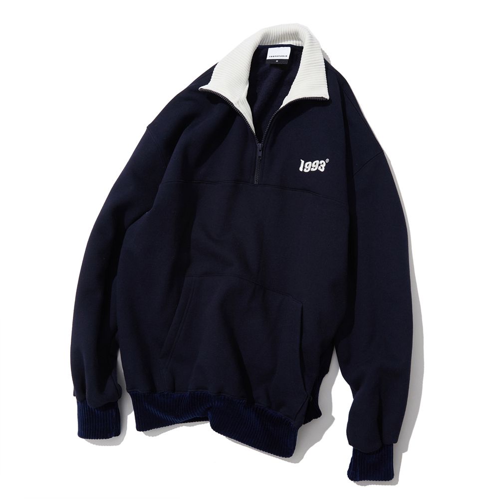 MUSINSA | 1993STUDIO Vintage Half Zip Up_Navy